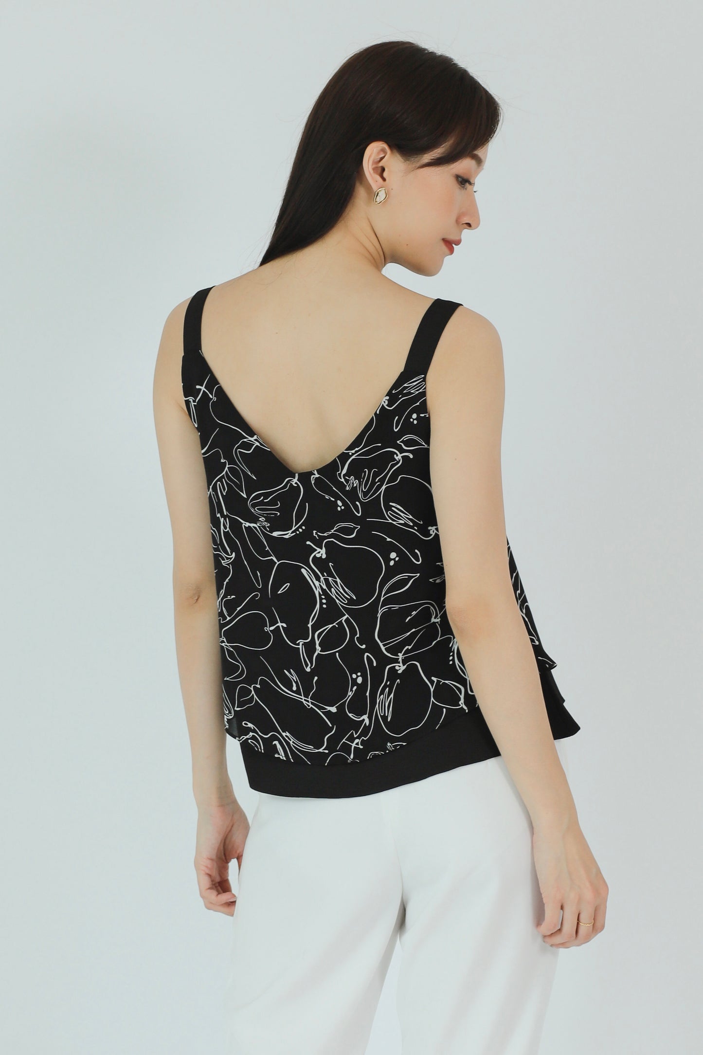 Lilybelle Print Top - Black