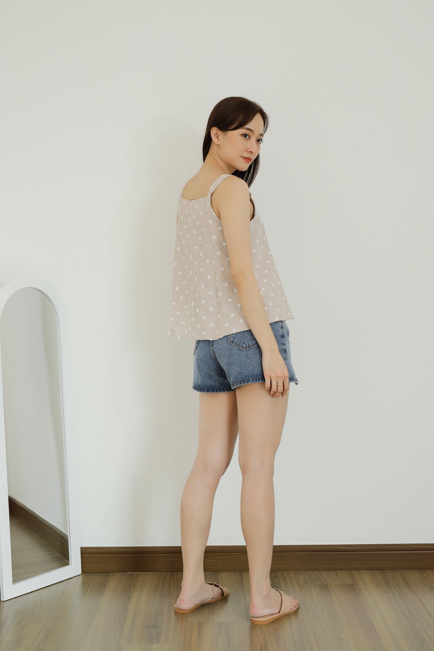 Saffron Button Blouse - Polka