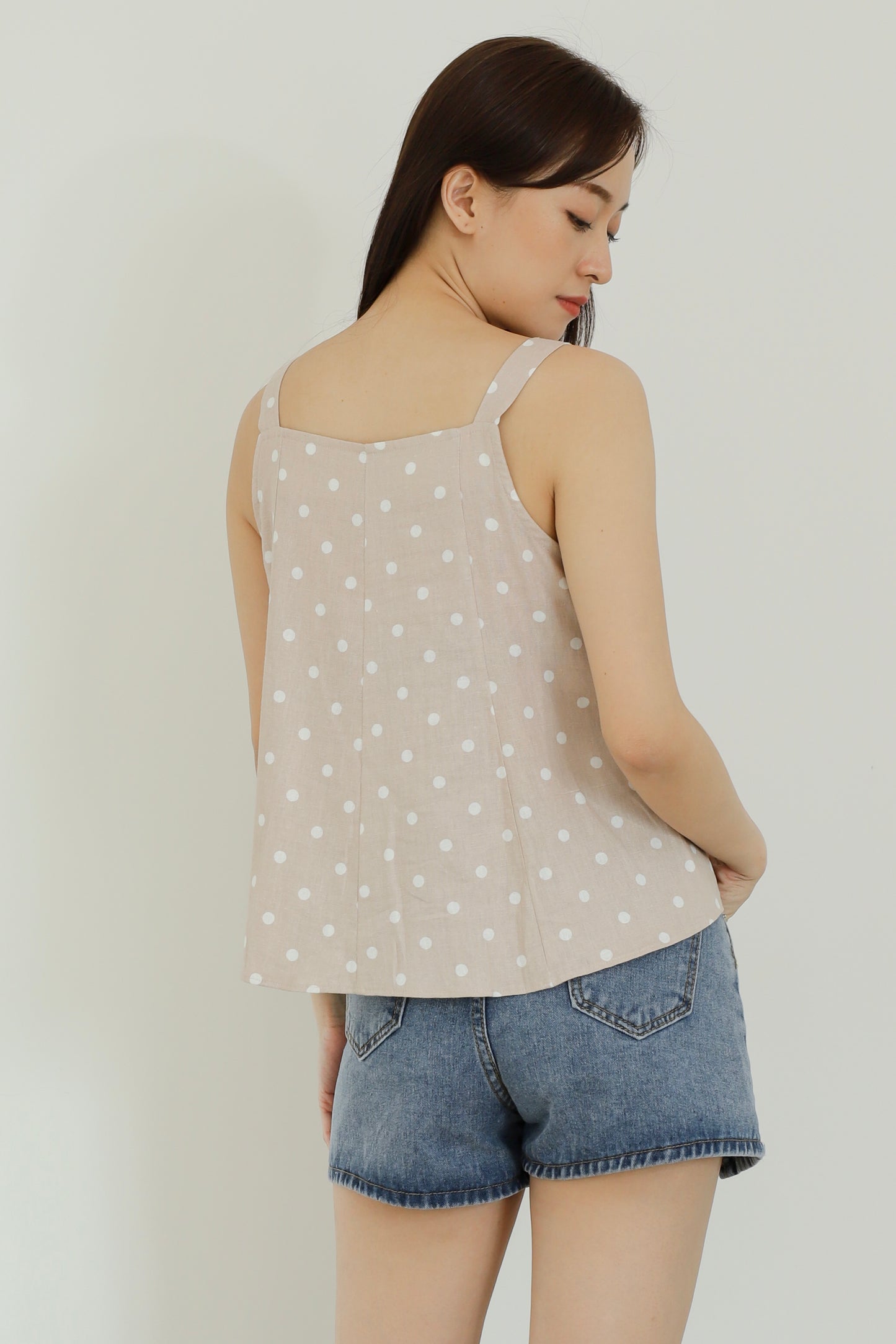 Saffron Button Blouse - Polka