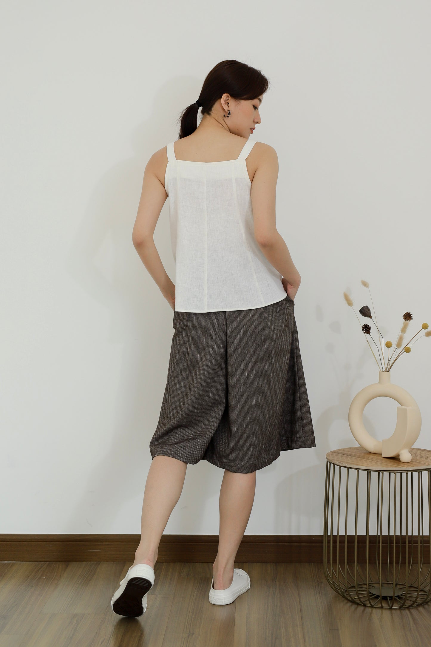 Saffron Button Blouse - White