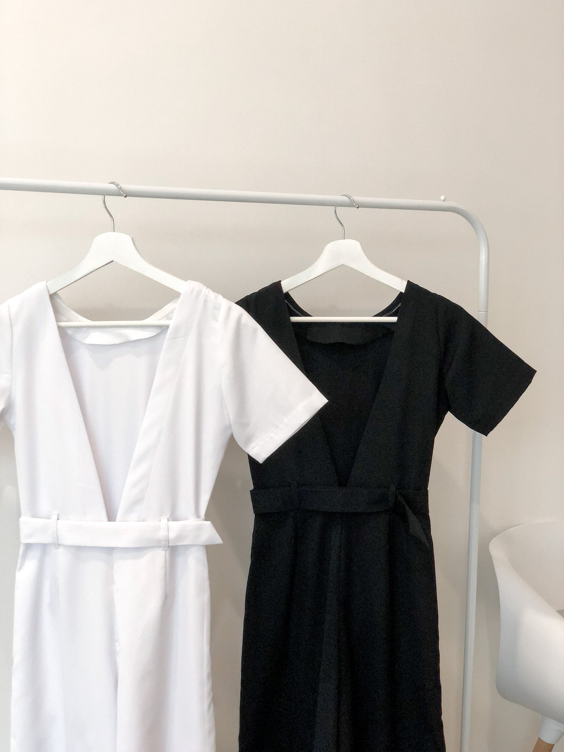Aurelia Side Button Jumpsuit - White