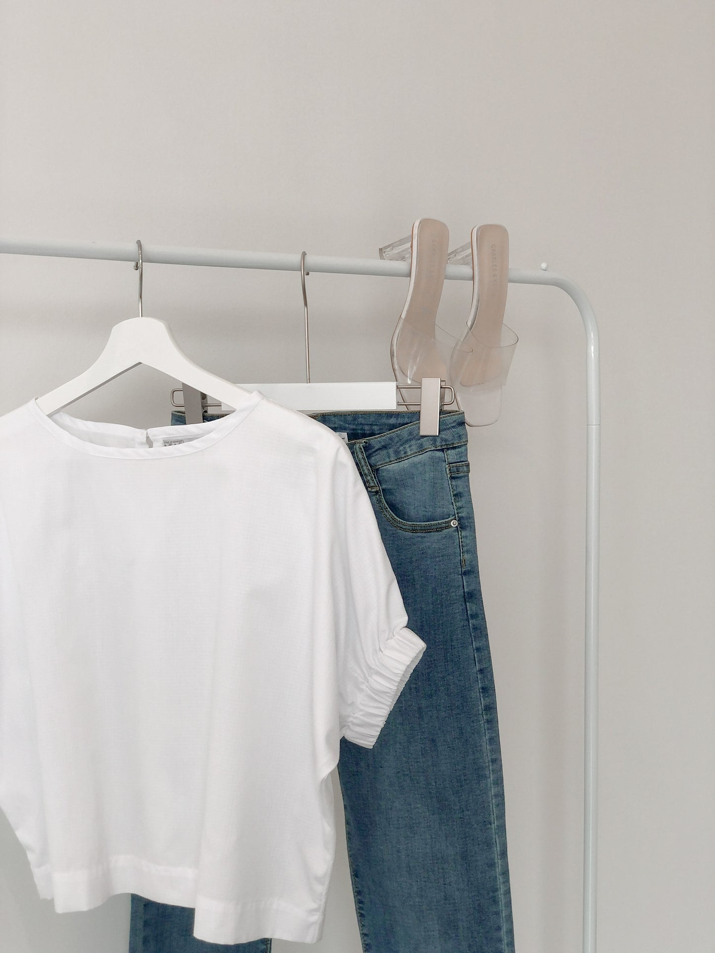 Jena Boxy Cropped Top - White