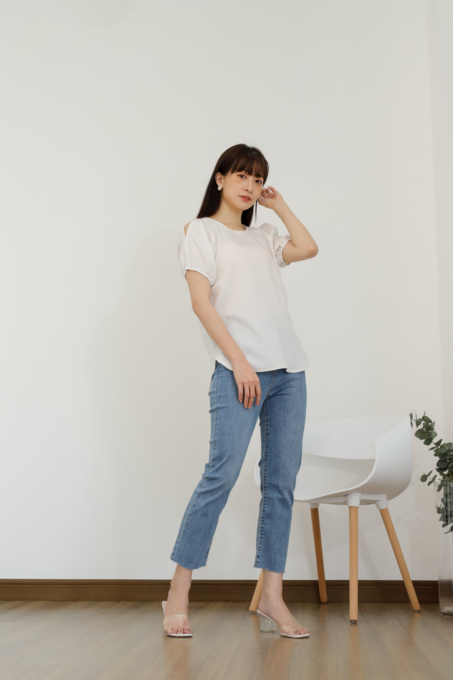 Bevlyn Cold Shoulder Blouse - Ivory