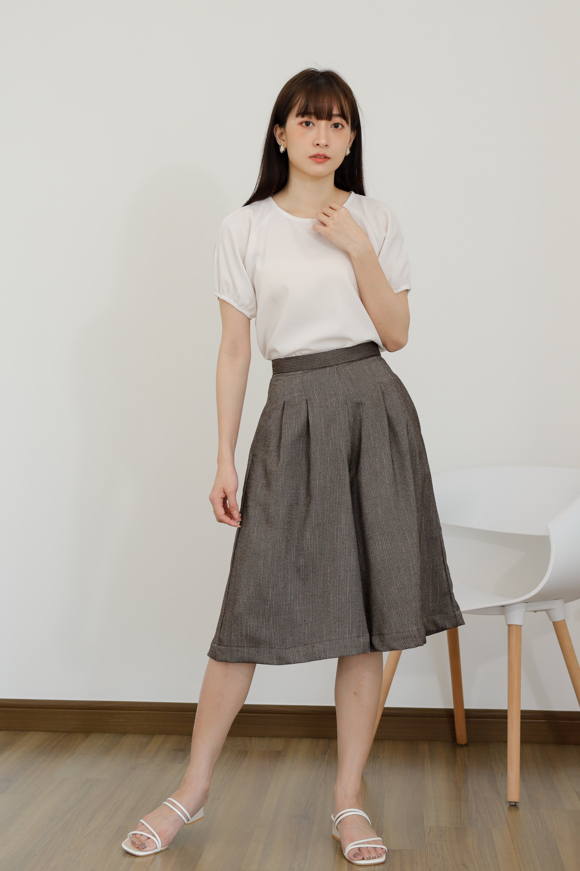 Becka Culotte Pant - Brown