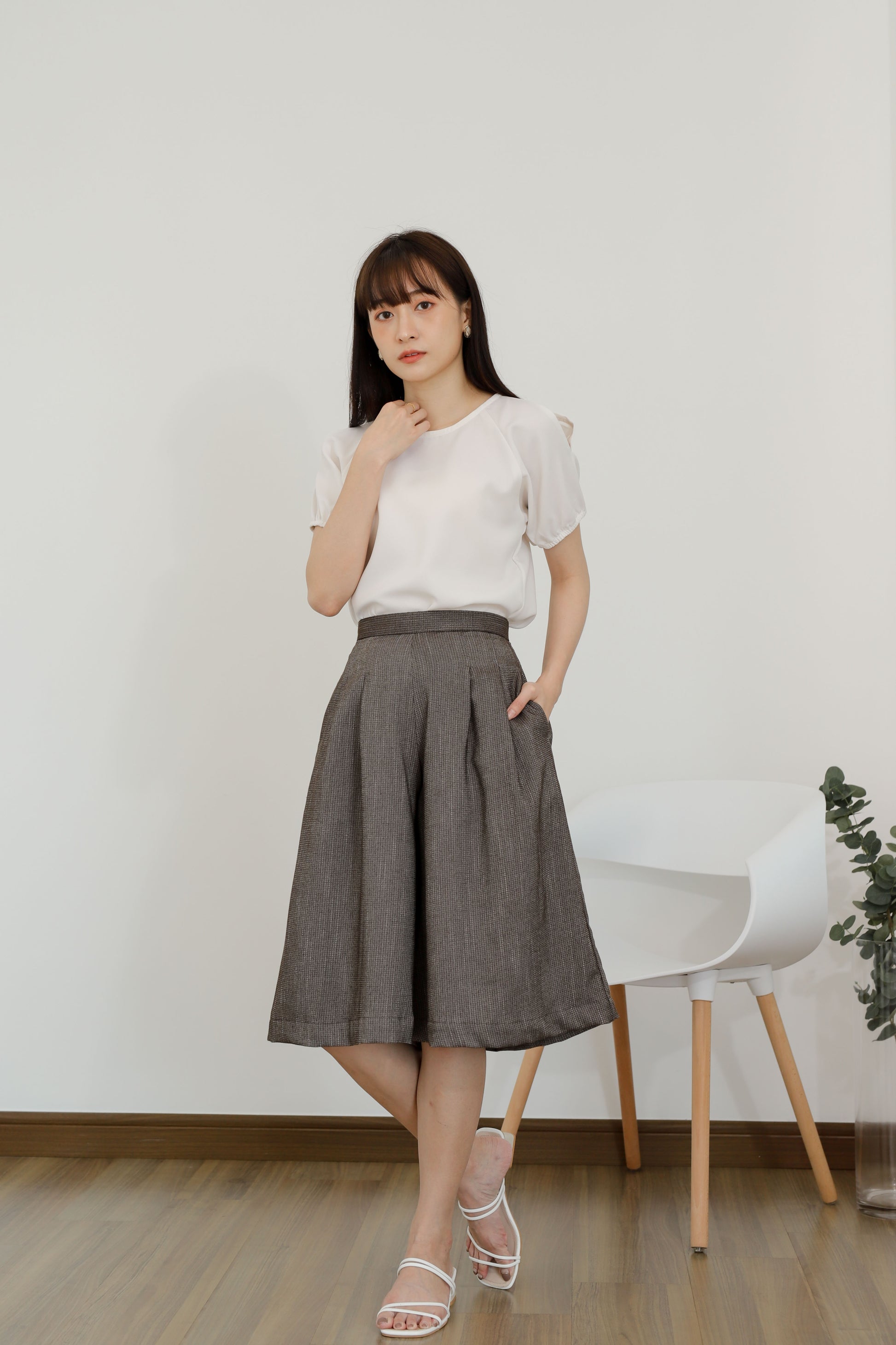 Becka Culotte Pant - Brown