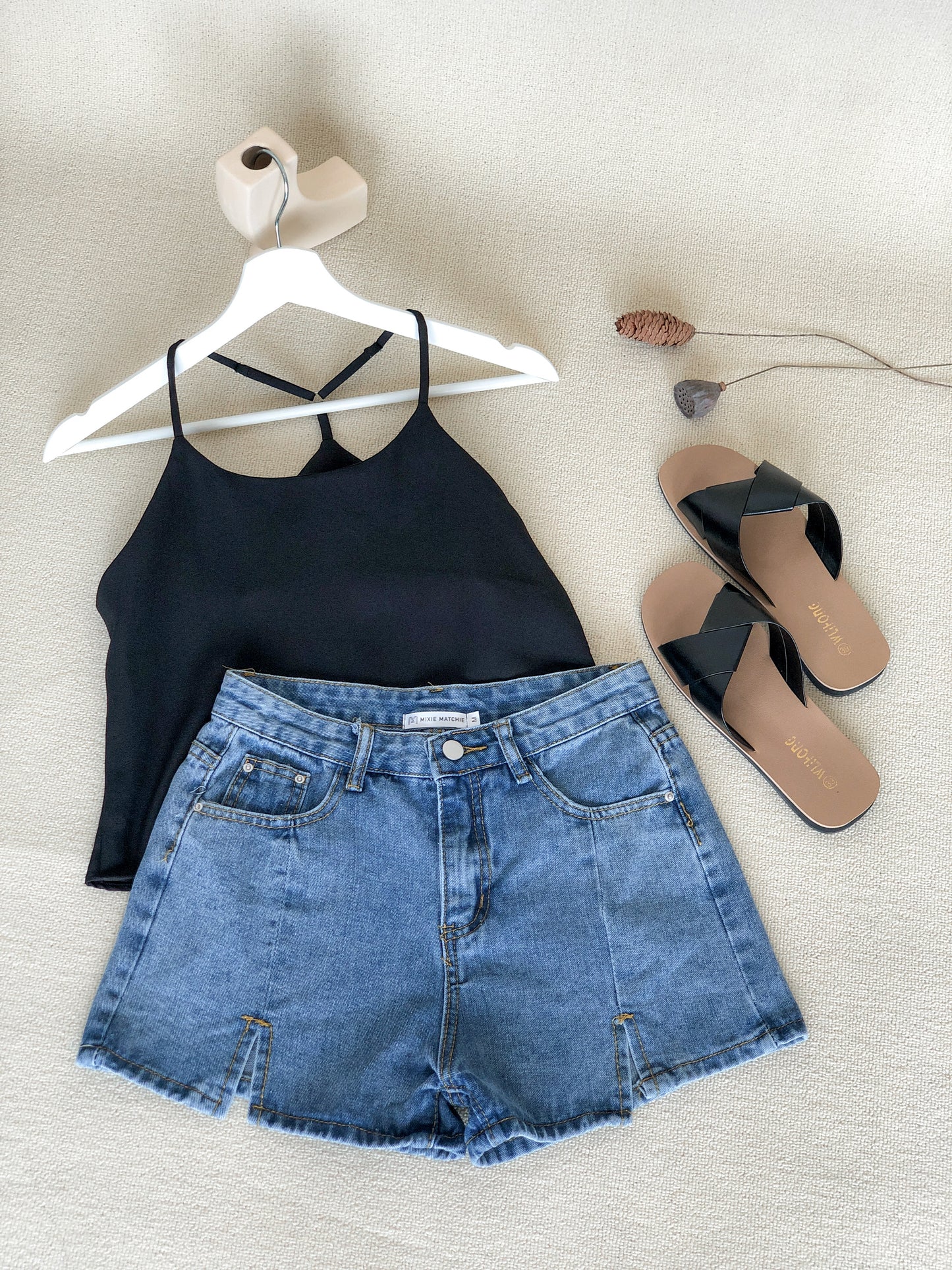 Ajuga Y-Cami Top - Black