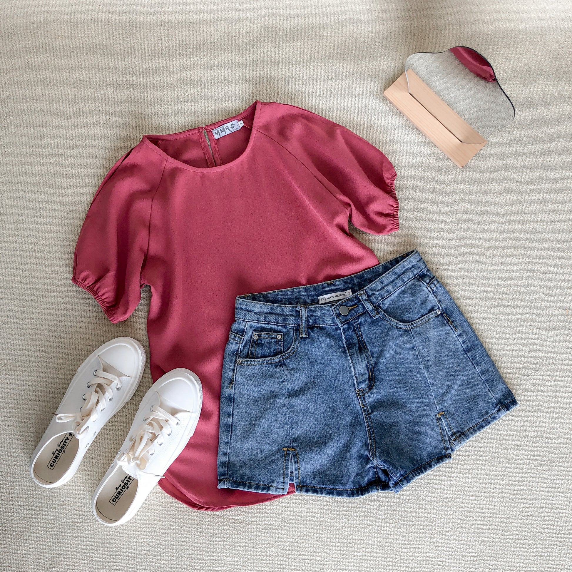 Bevlyn Cold Shoulder Blouse - Blush
