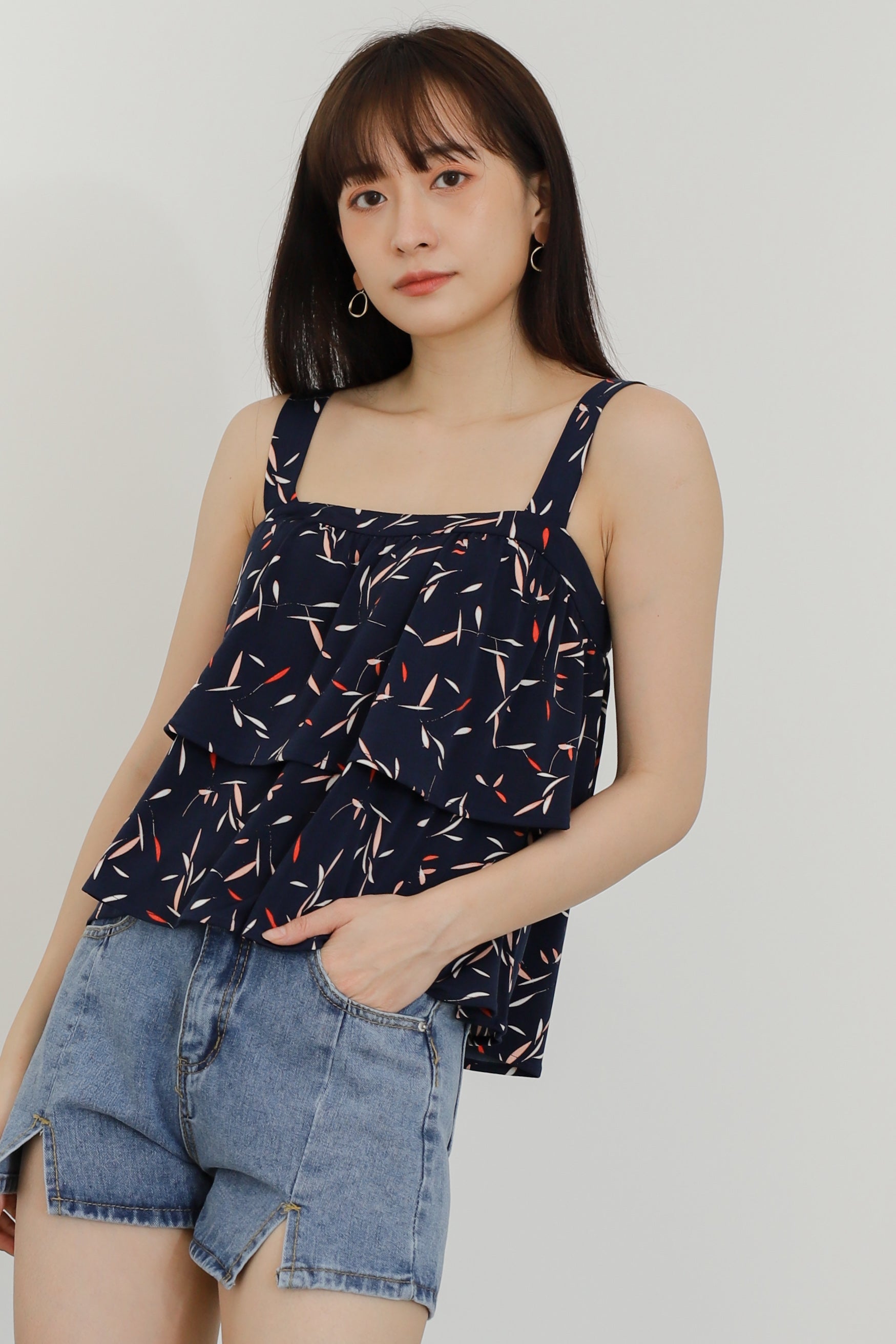 Bliss Double Ruffle Top - Floral