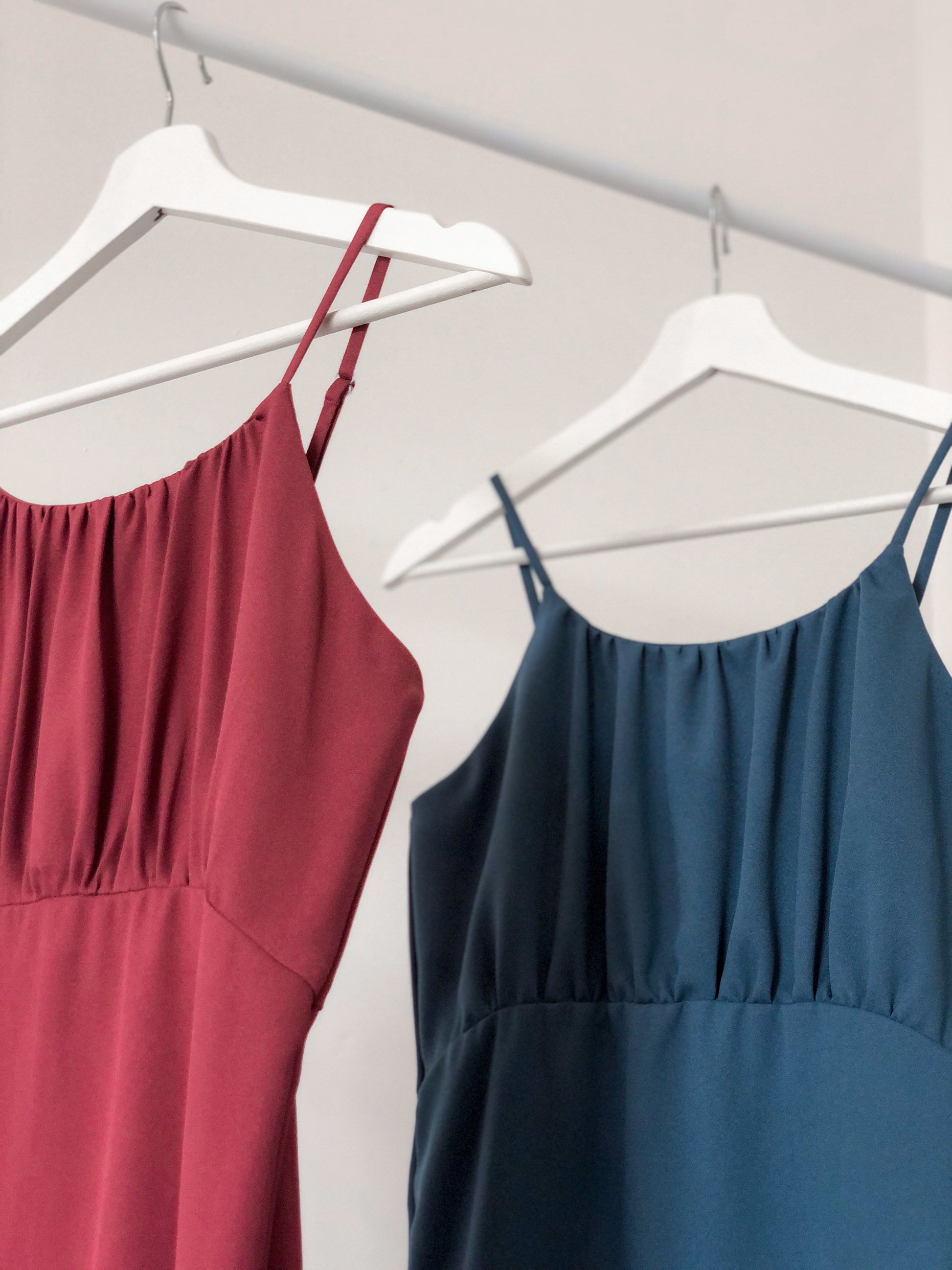 Blyss Ruched Cami Dress - Steel Blue