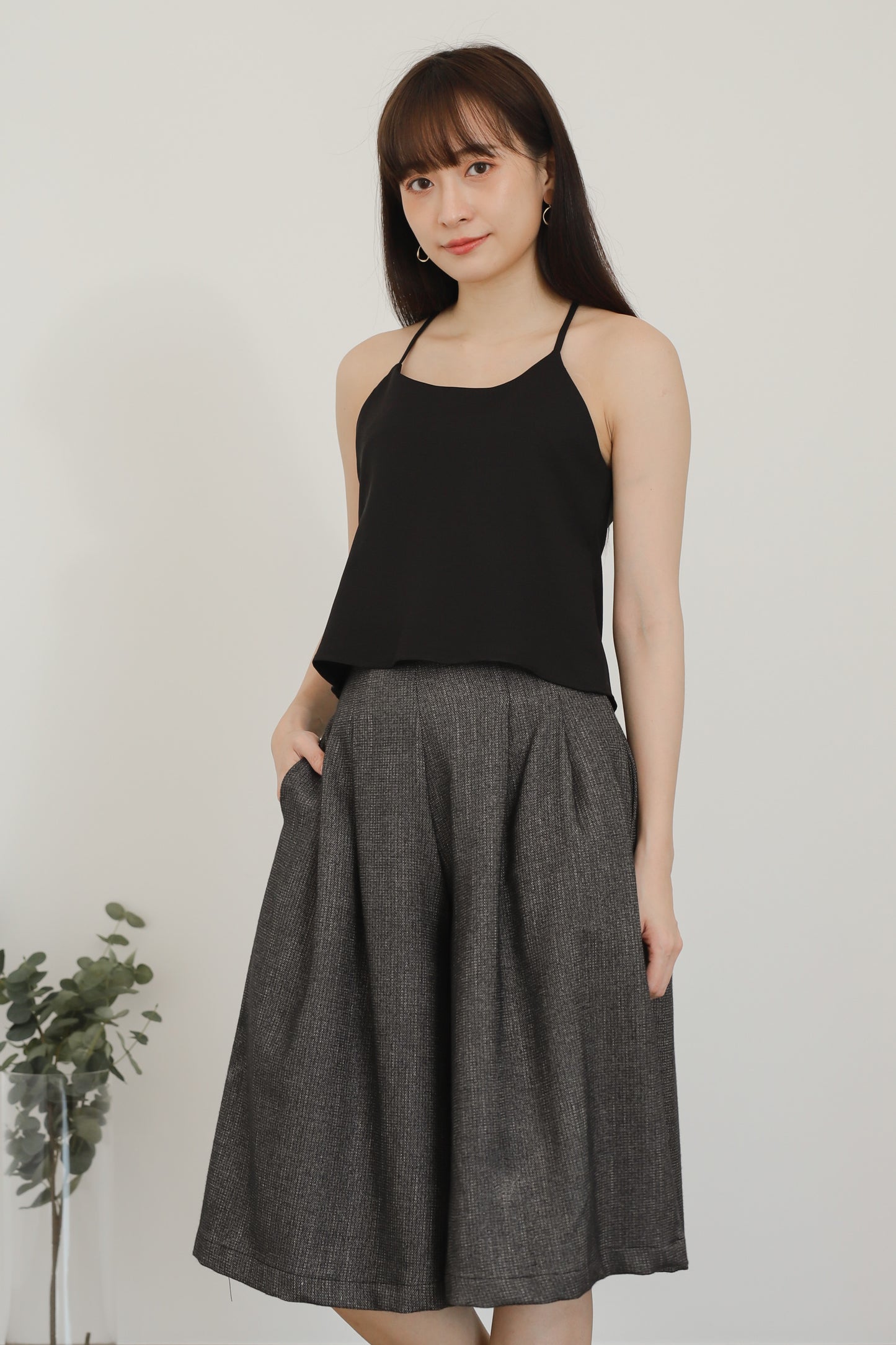 Ajuga Y-Cami Top - Black