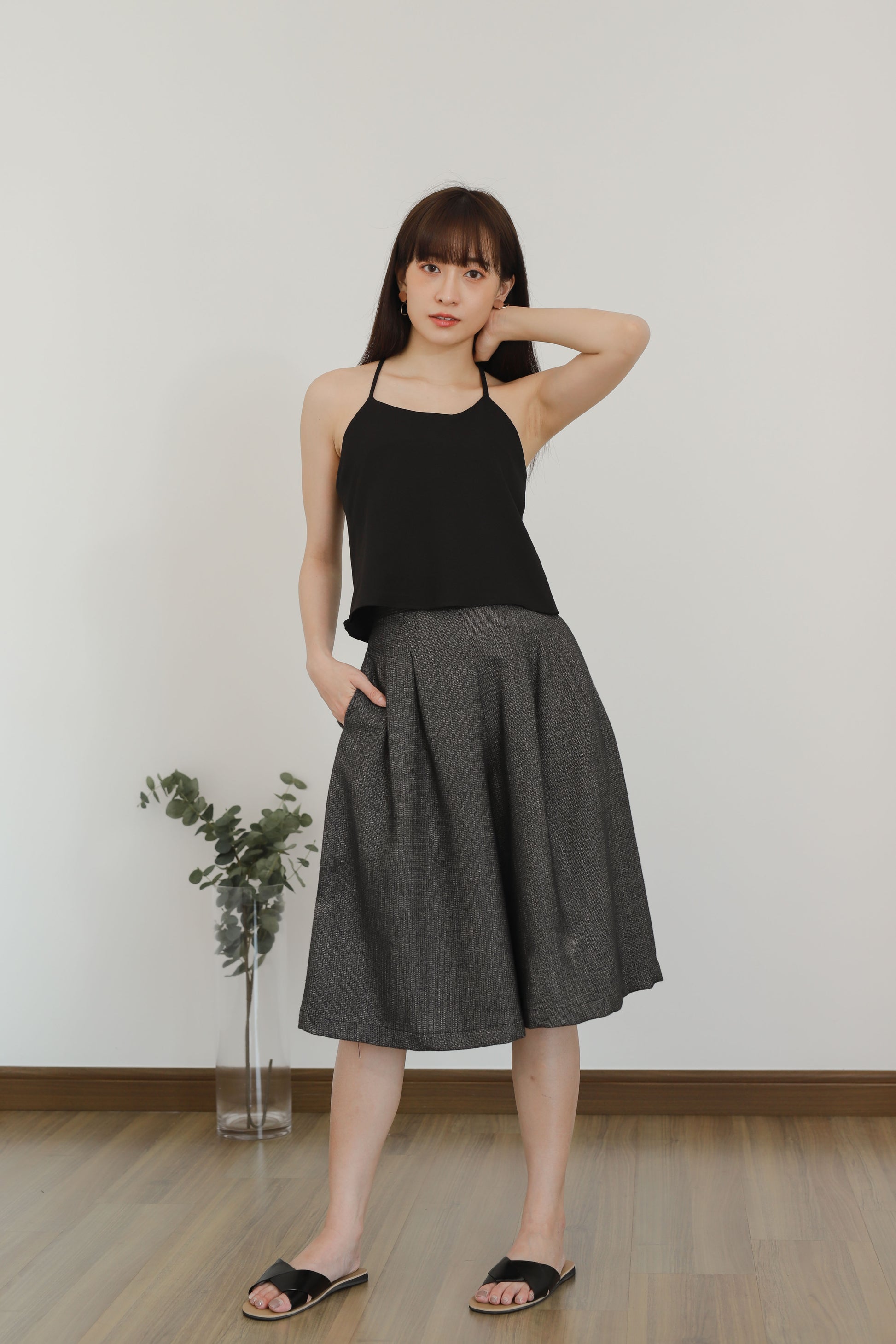 Ajuga Y-Cami Top - Black