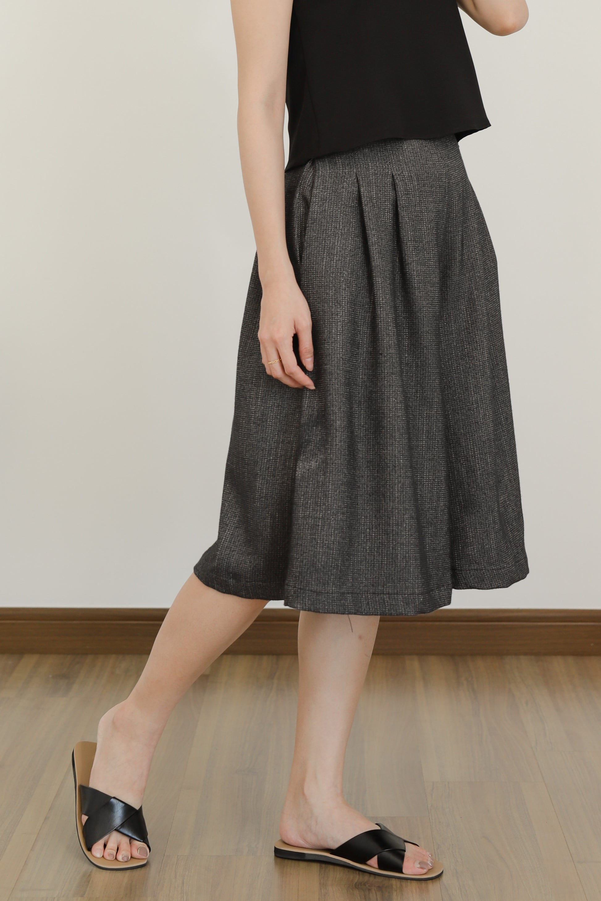 Becka Culotte Pant - Dark Grey