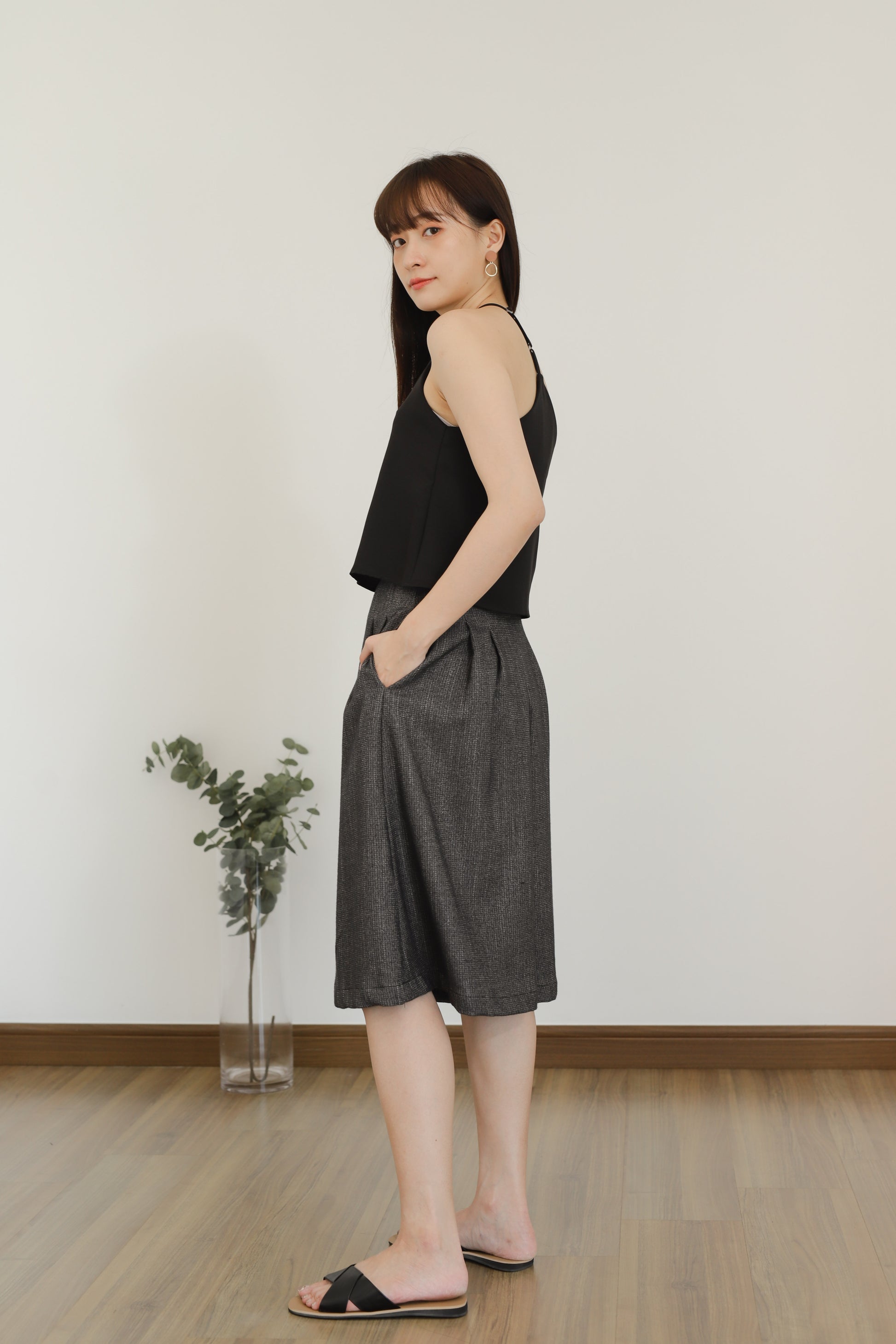 Ajuga Y-Cami Top - Black