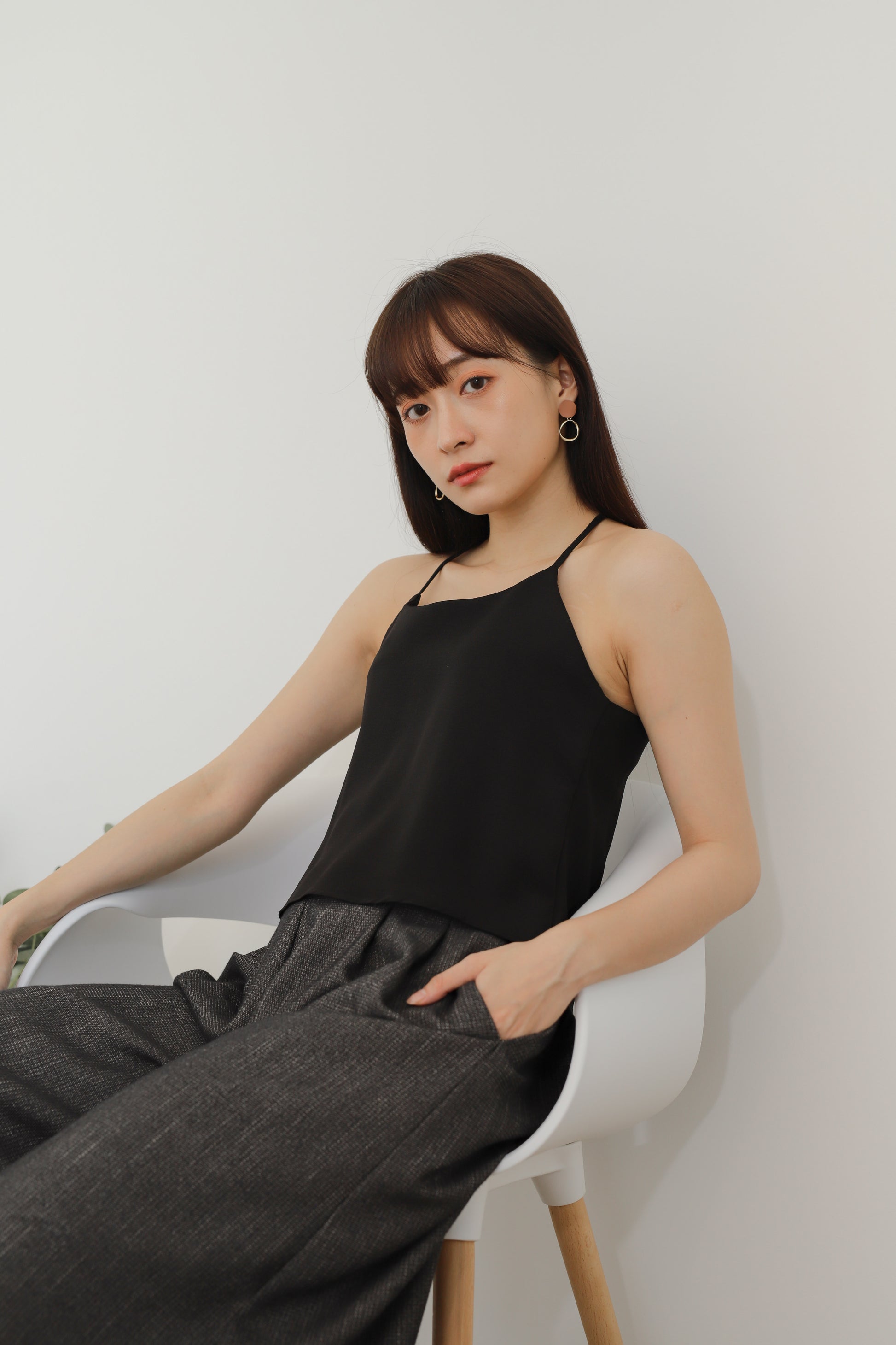 Ajuga Y-Cami Top - Black