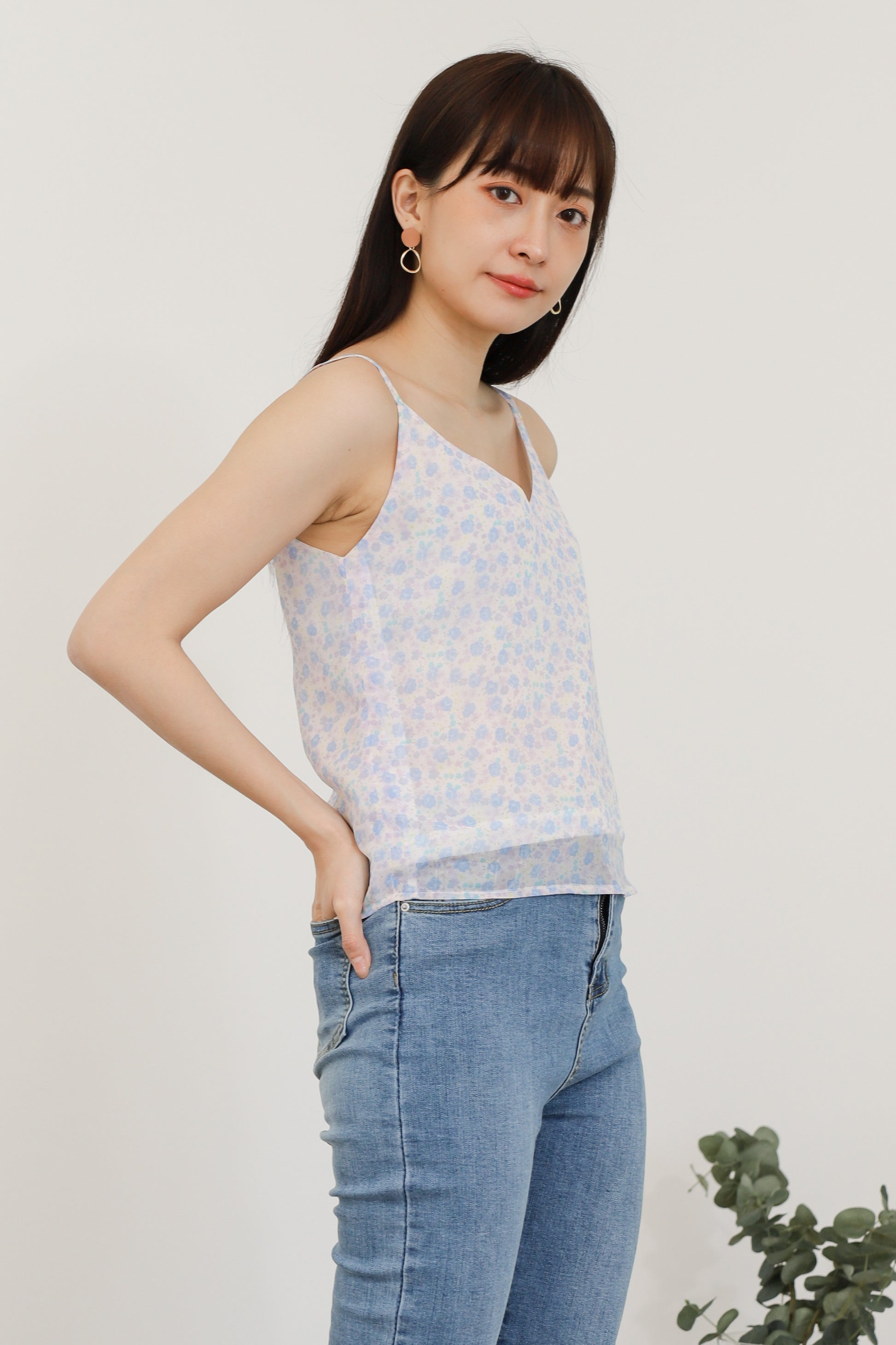 Mellow Cami Top - Baby Purple Floral