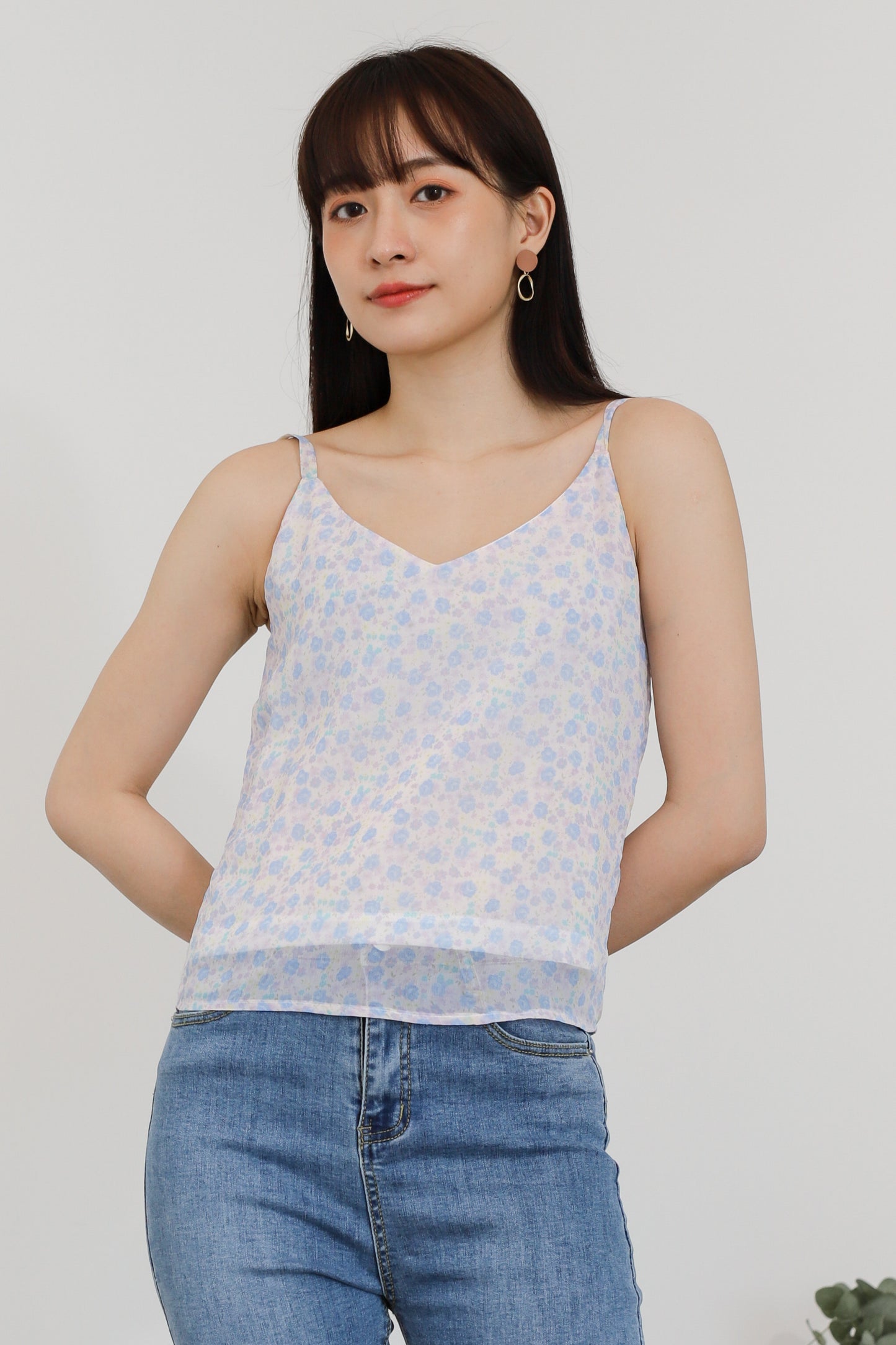 Mellow Cami Top - Baby Purple Floral
