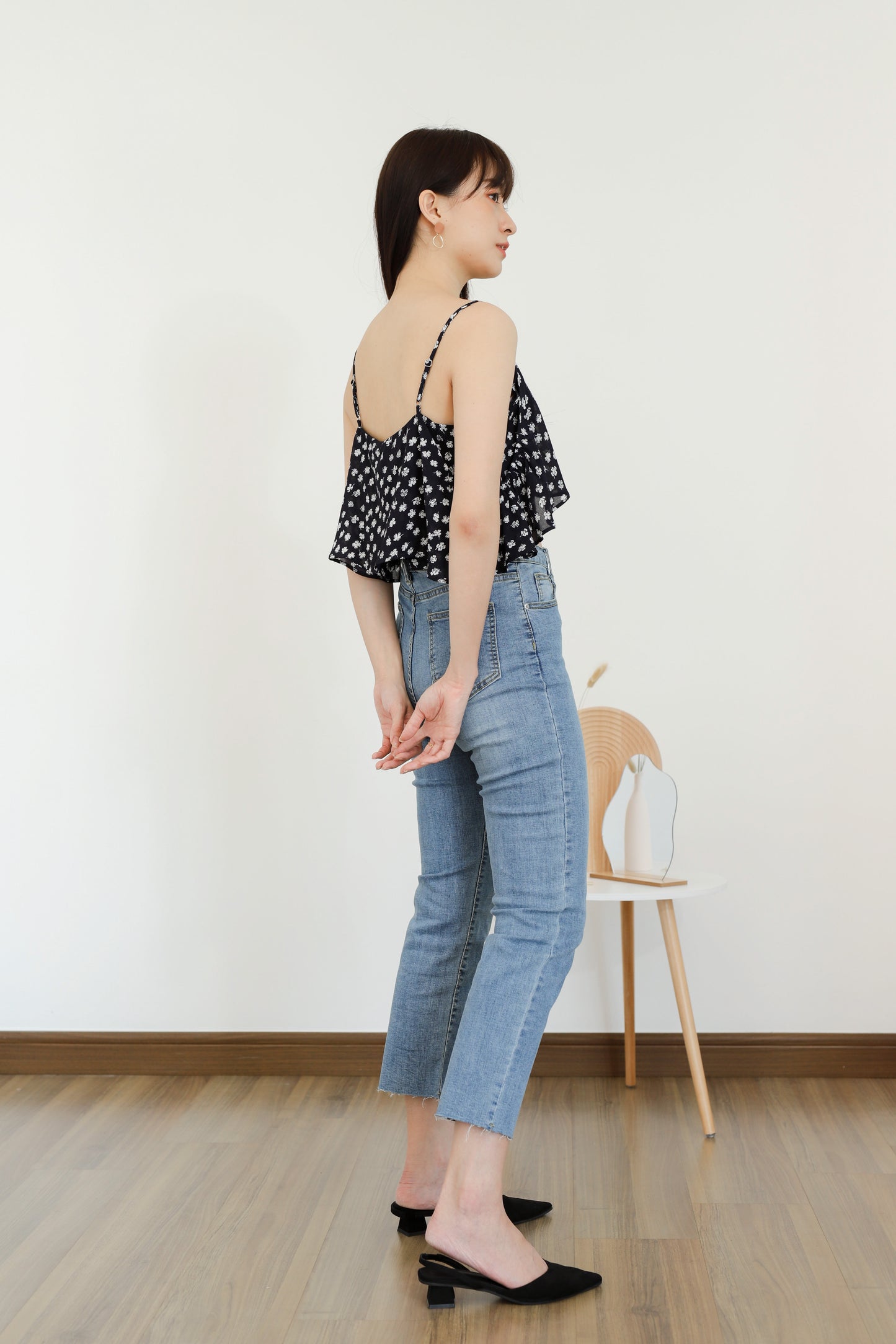 Brye Printed Crop - Navy