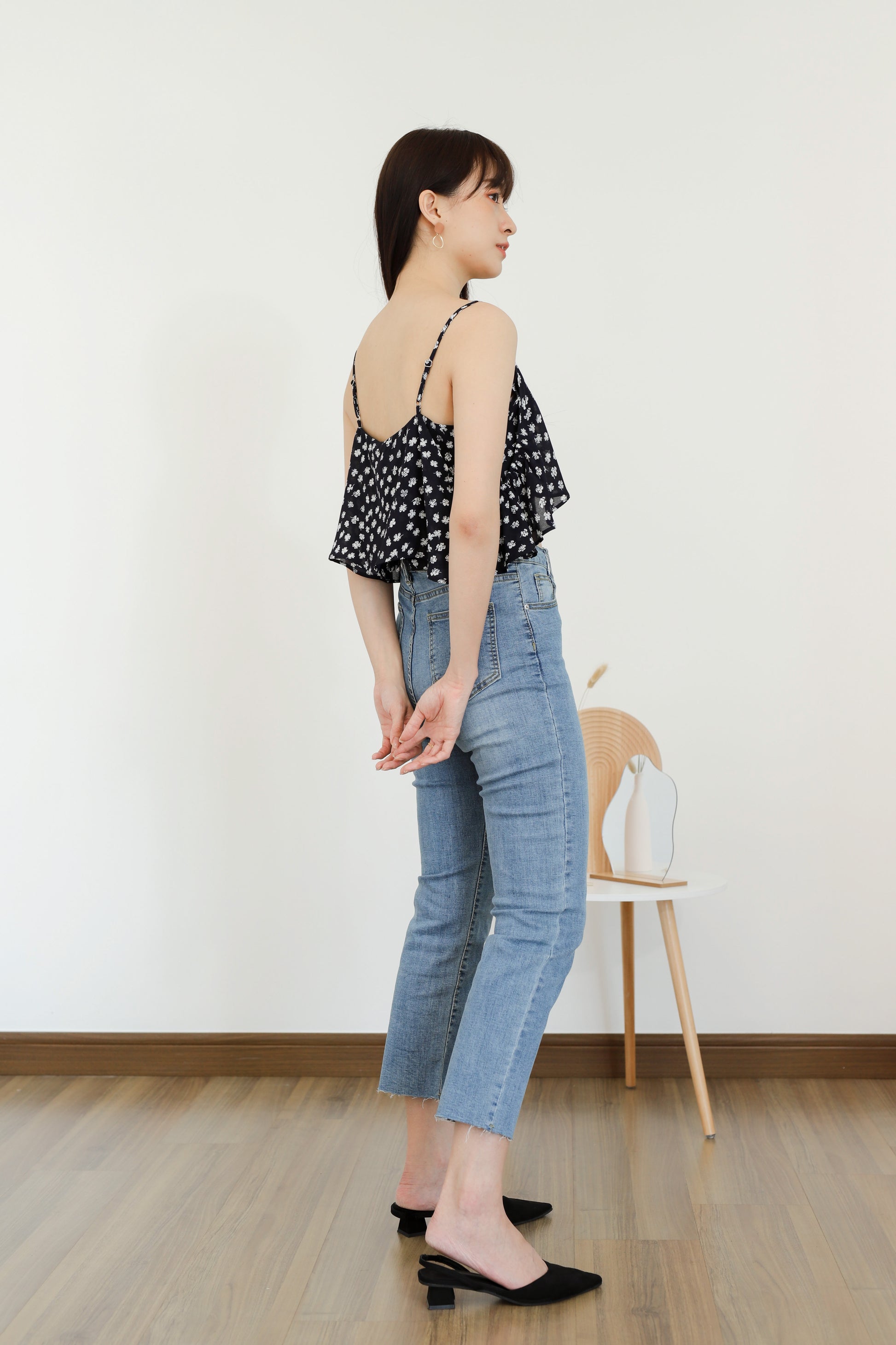 Brye Printed Crop - Navy