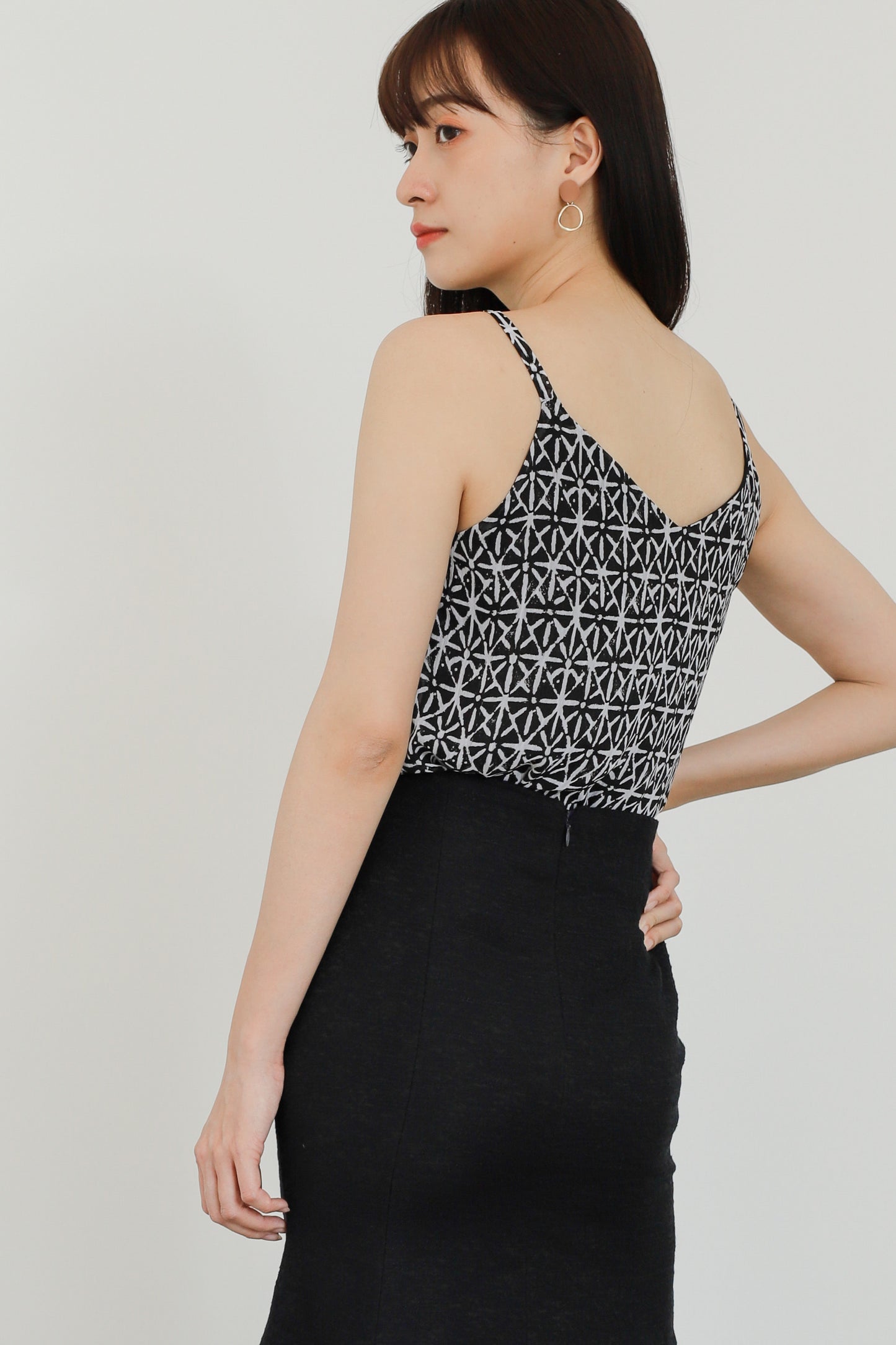 Mellow Cami Top - Batik Black