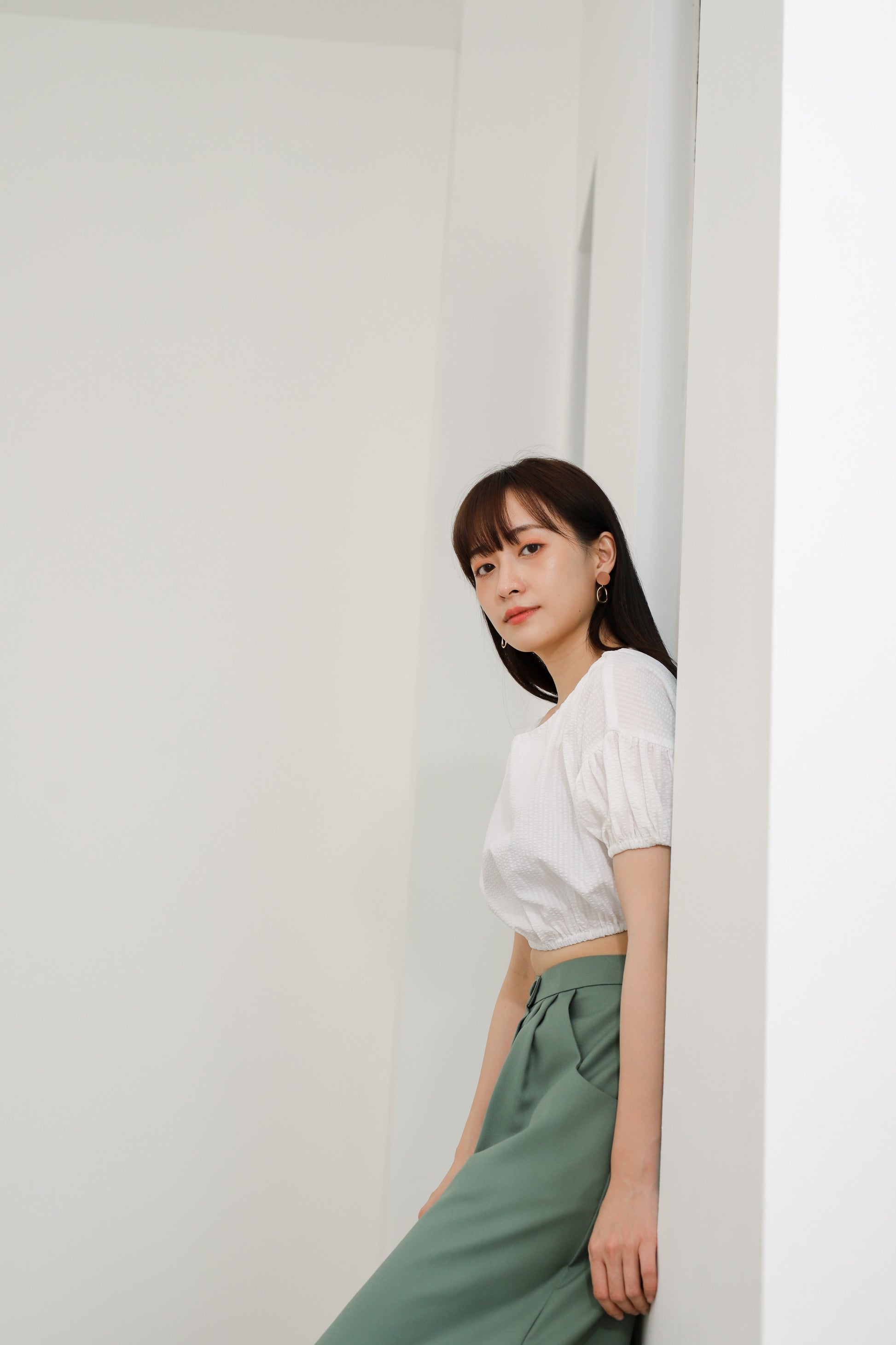 Evania Ruched Blouse - White