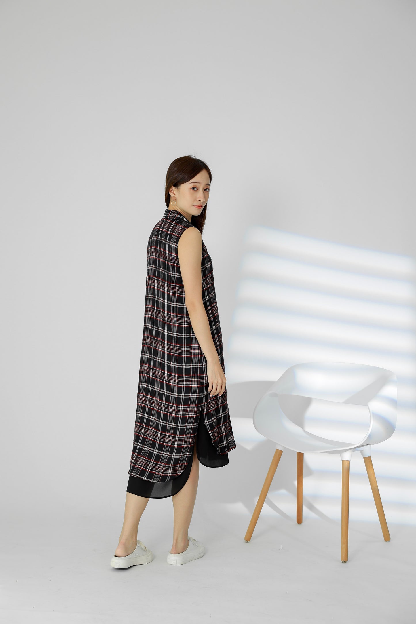Janette Tartan Shirt Dress - Red