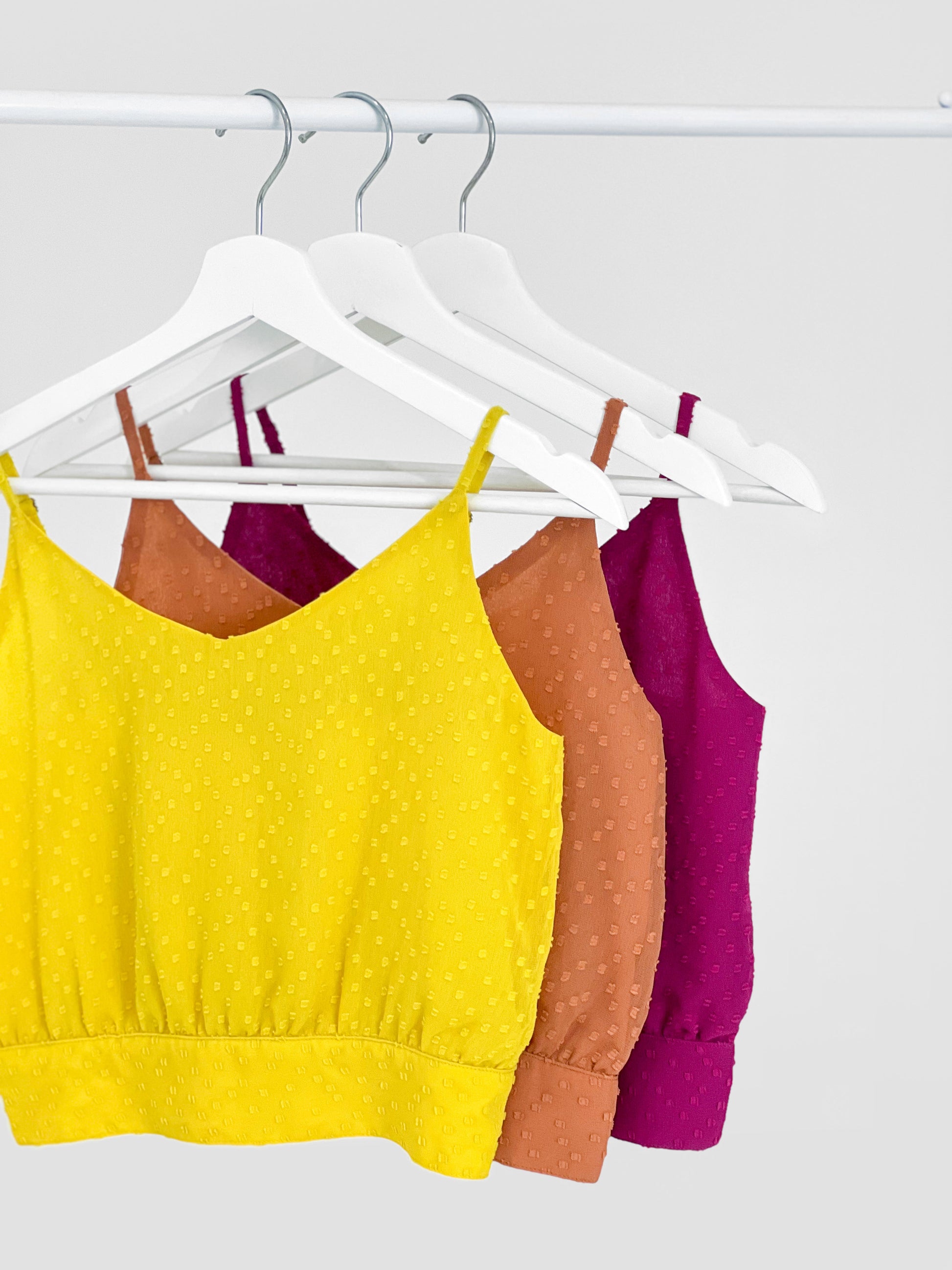 Junie Camisole Cropped Top - Magenta