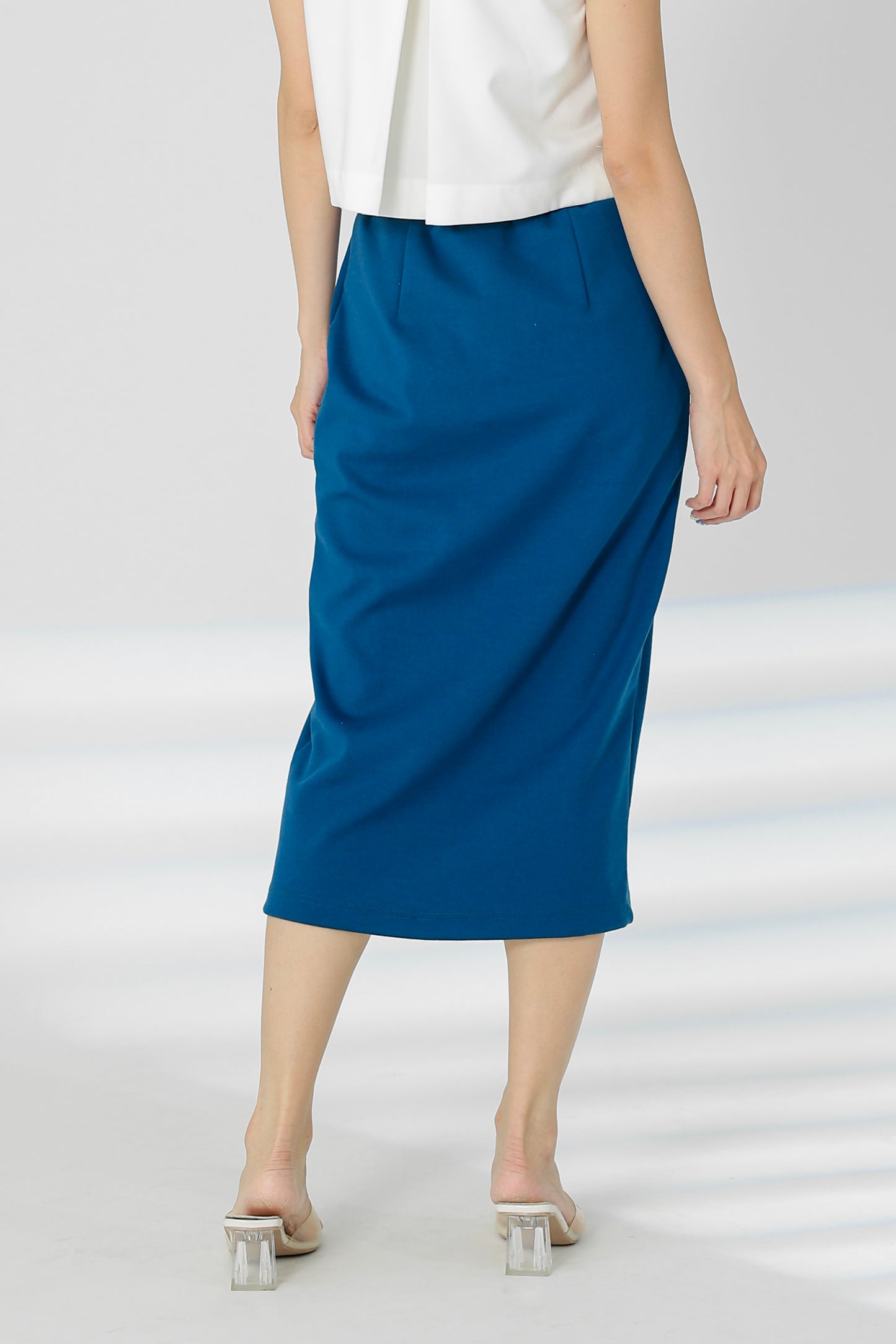 Kaci Split Thigh Skirt - Turquoise