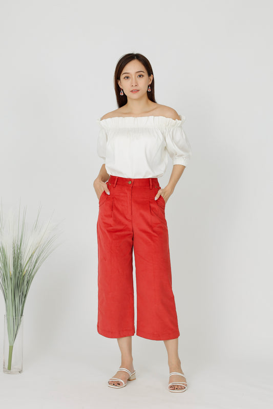 Kinsey Corduroy Pant - Red