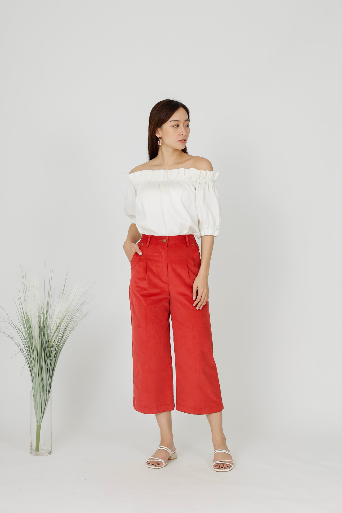 Kinsey Corduroy Pant - Red
