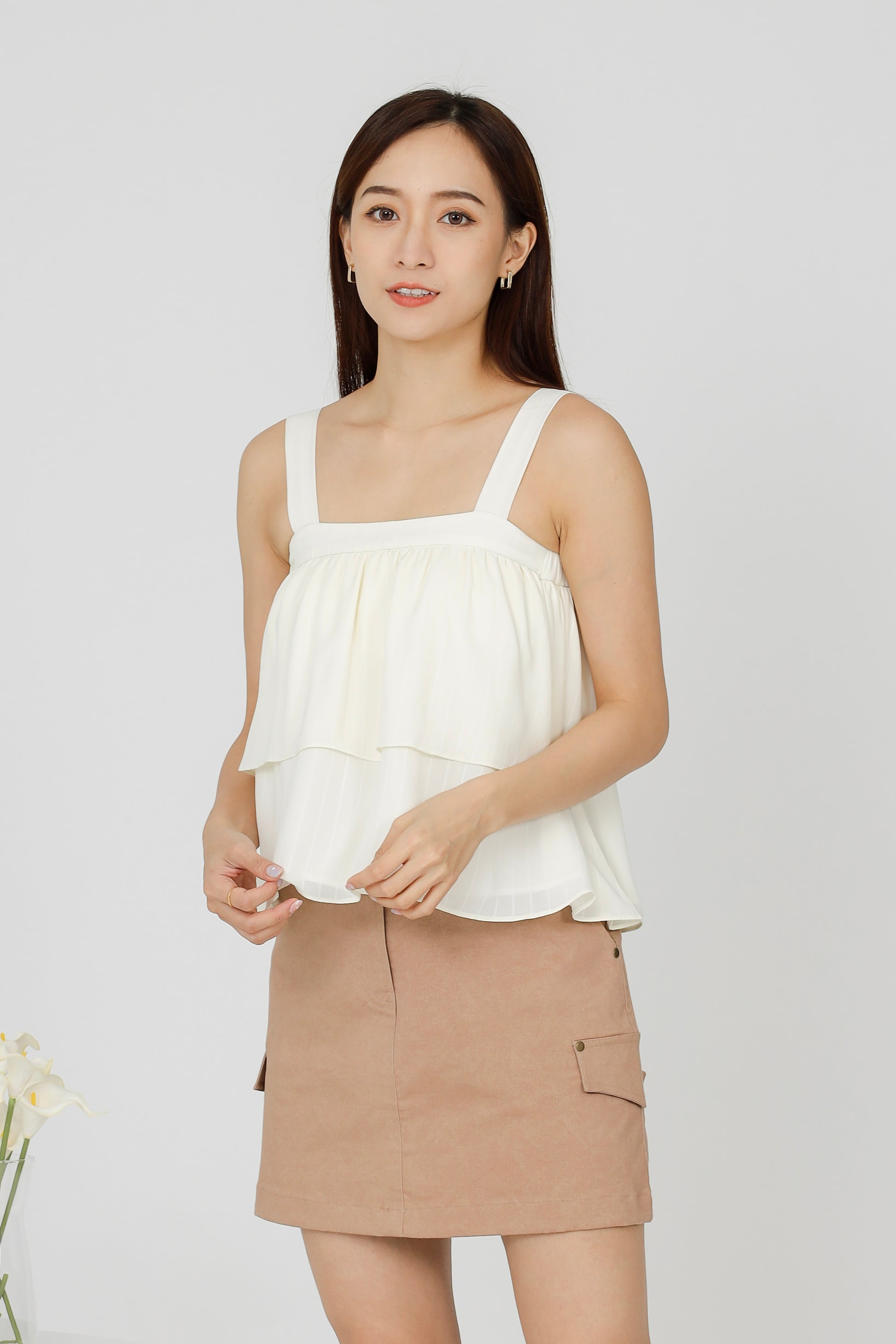 Kalista Ruffles Top - Ivory
