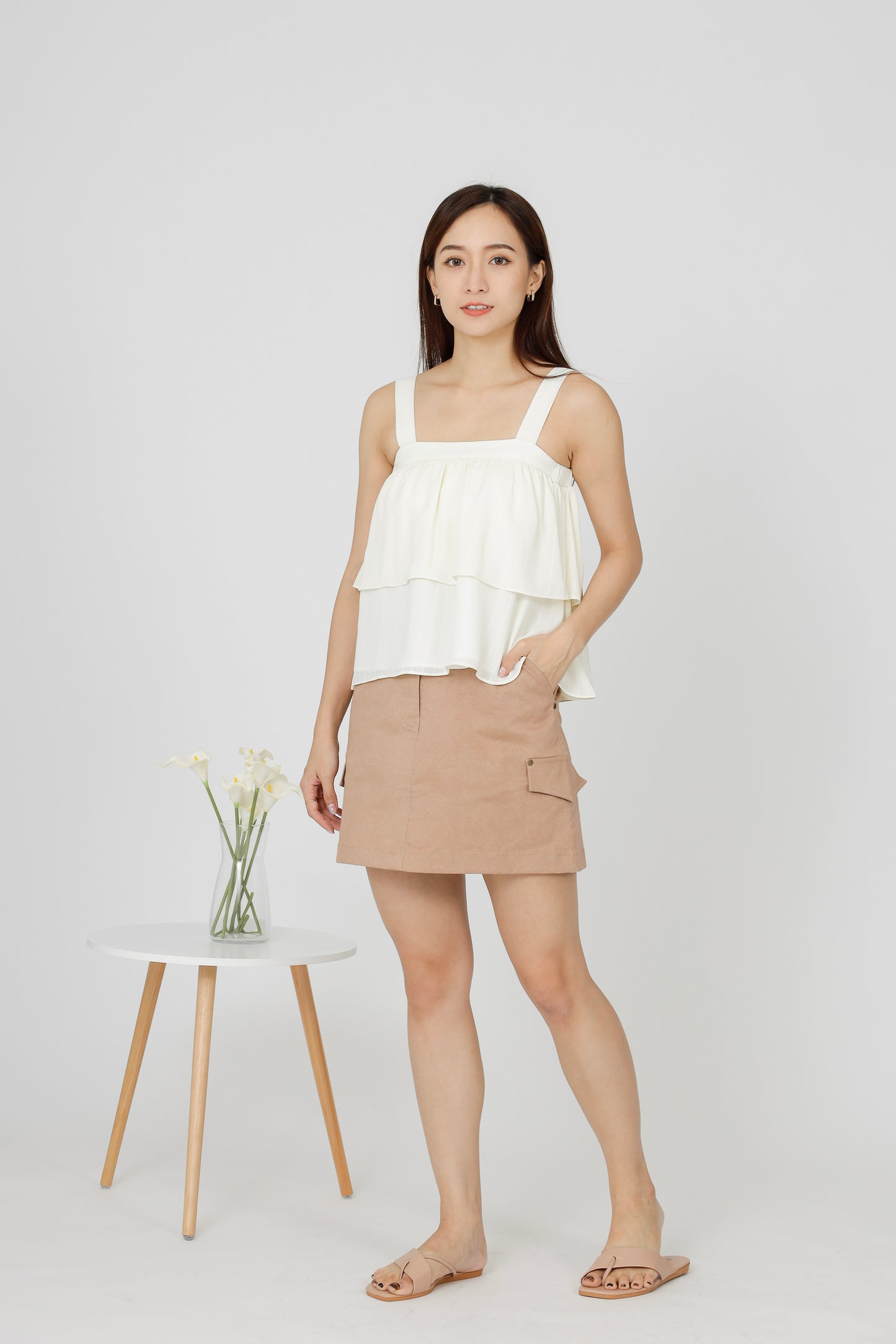 Kalista Ruffles Top - Ivory