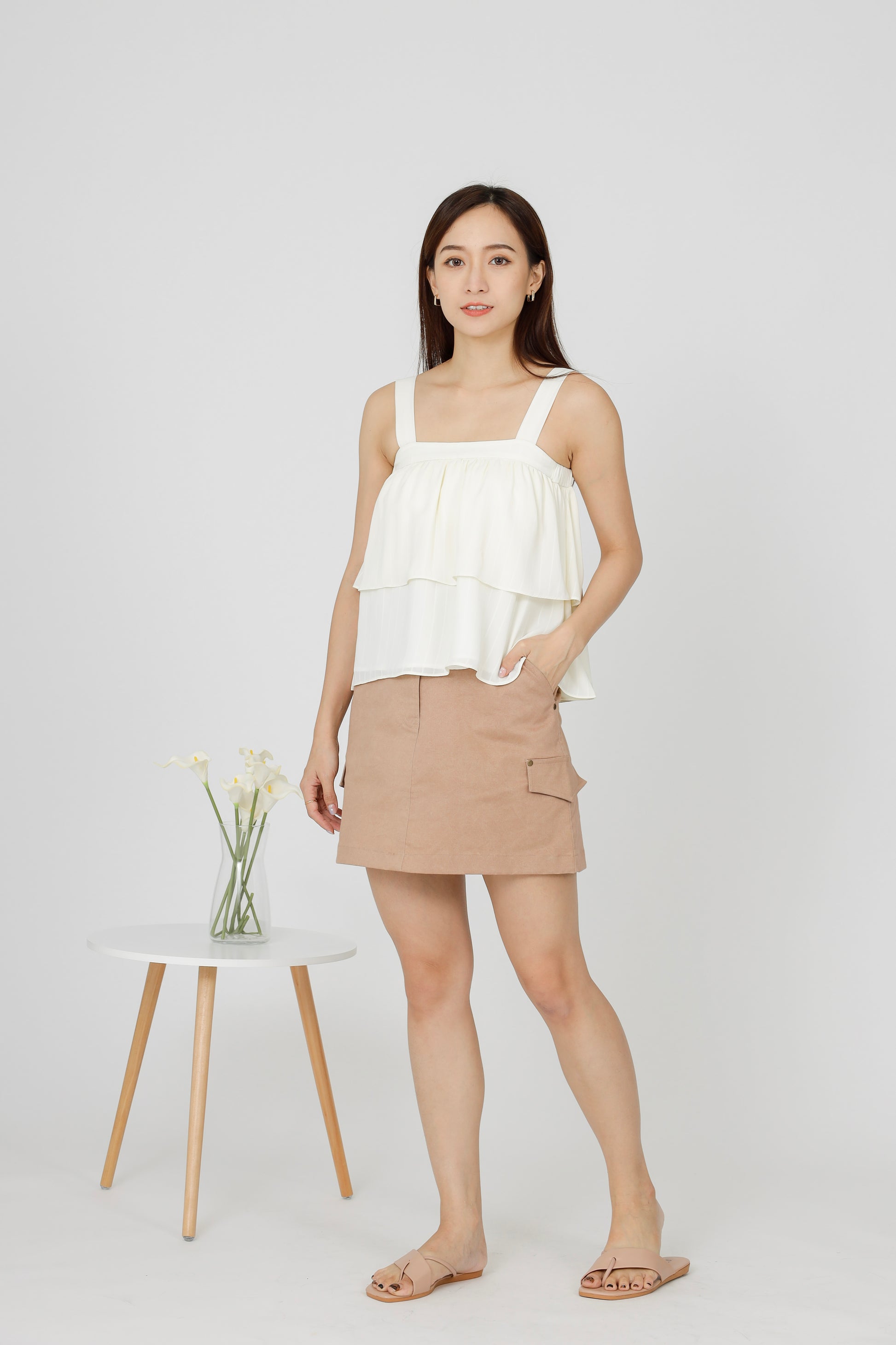 Kalista Ruffles Top - Ivory