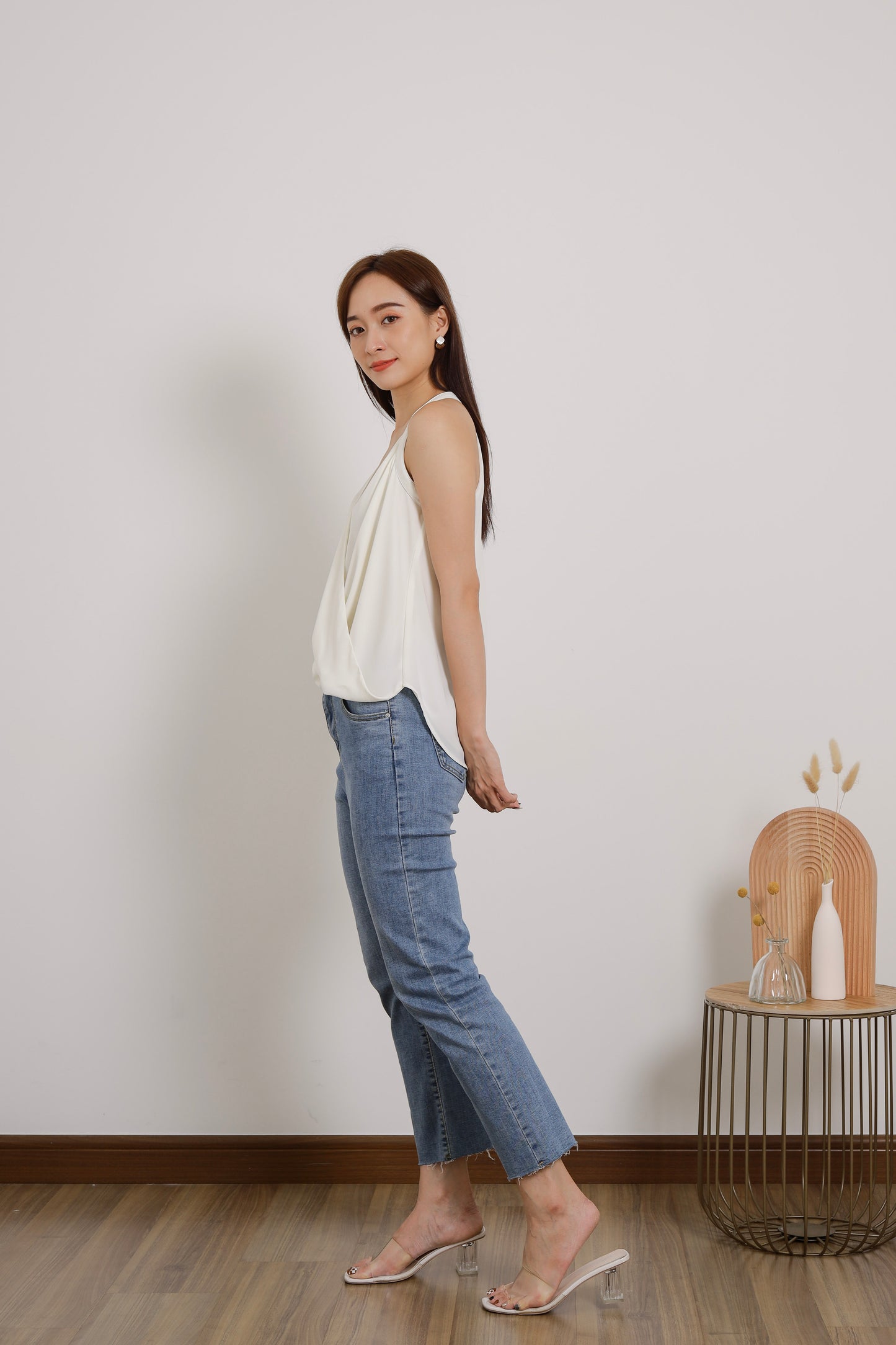 Layla Halter Neck Top - Ivory