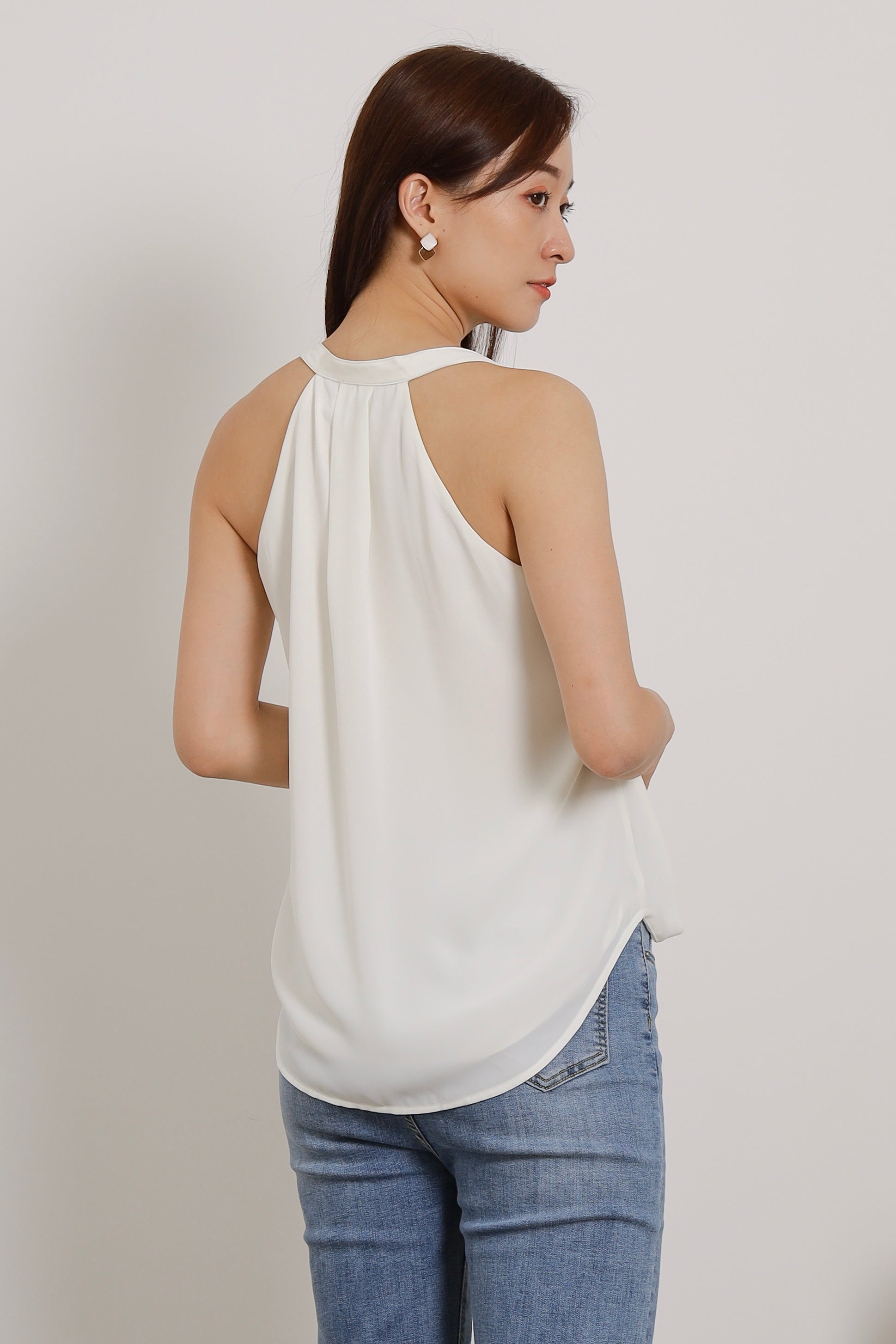 Layla Halter Neck Top - Ivory