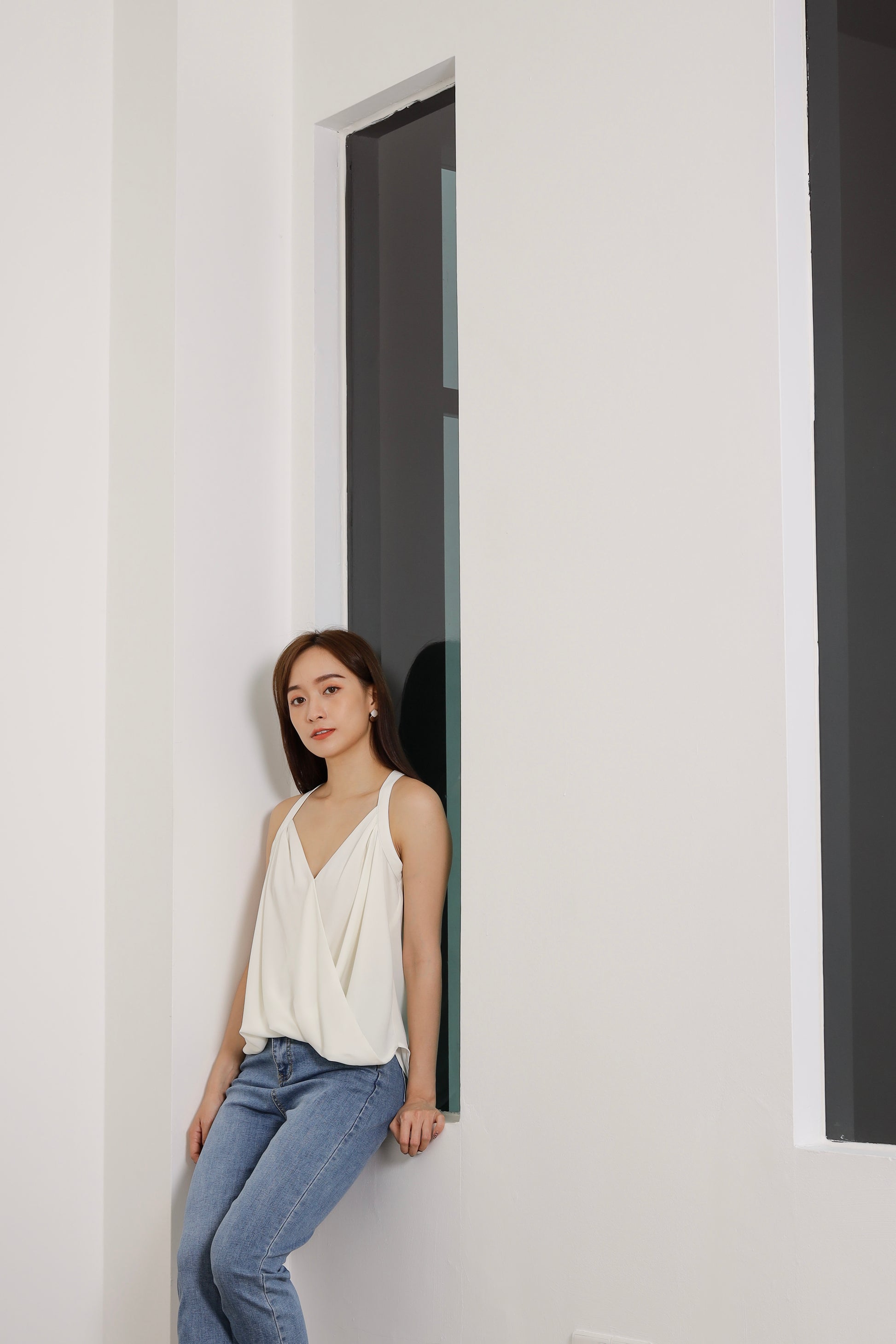 Layla Halter Neck Top - Ivory