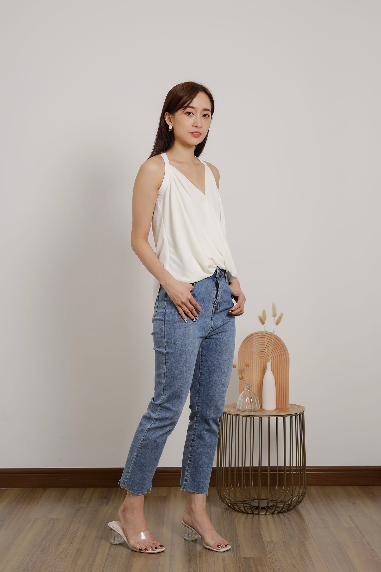 Layla Halter Neck Top - Ivory