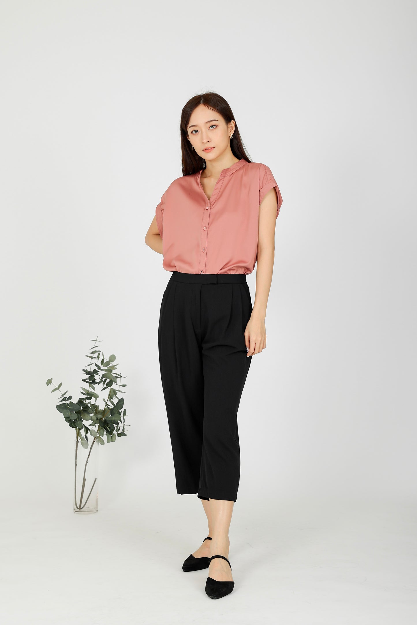 Liliy Extended Waistband Pant - Black