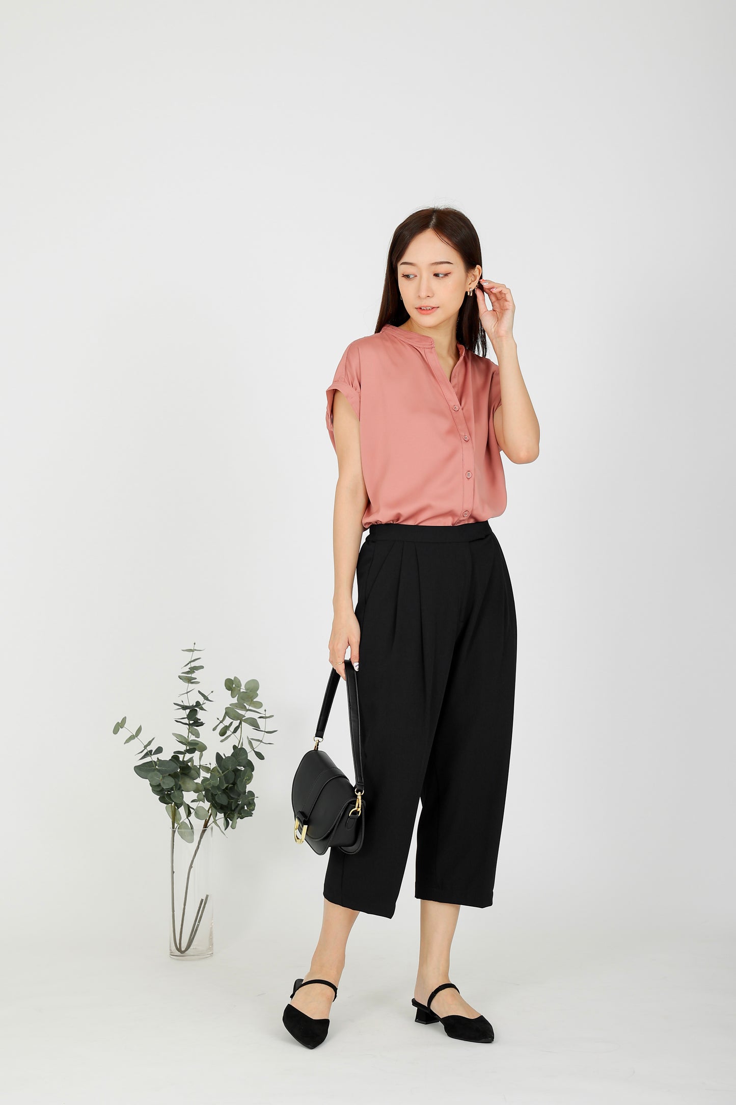 Liliy Extended Waistband Pant - Black