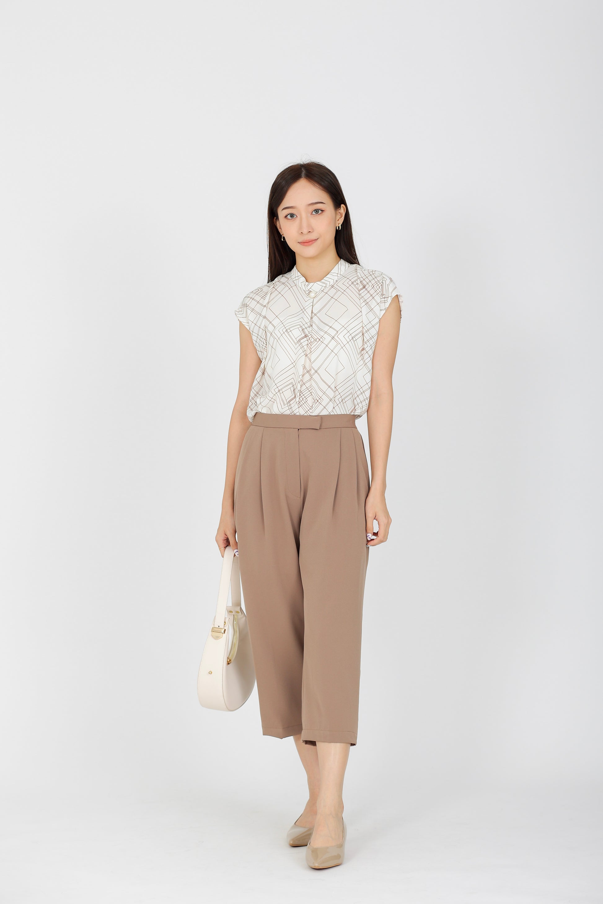 Liliy Extended Waistband Pant - Khaki