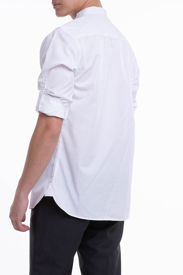 Men's Long Sleeve Mandarin Collar Shirt (FHA-18113)