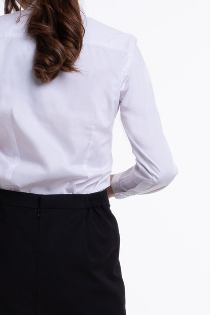 Ladies Classic Long Sleeve Blouse (FHA-18117)