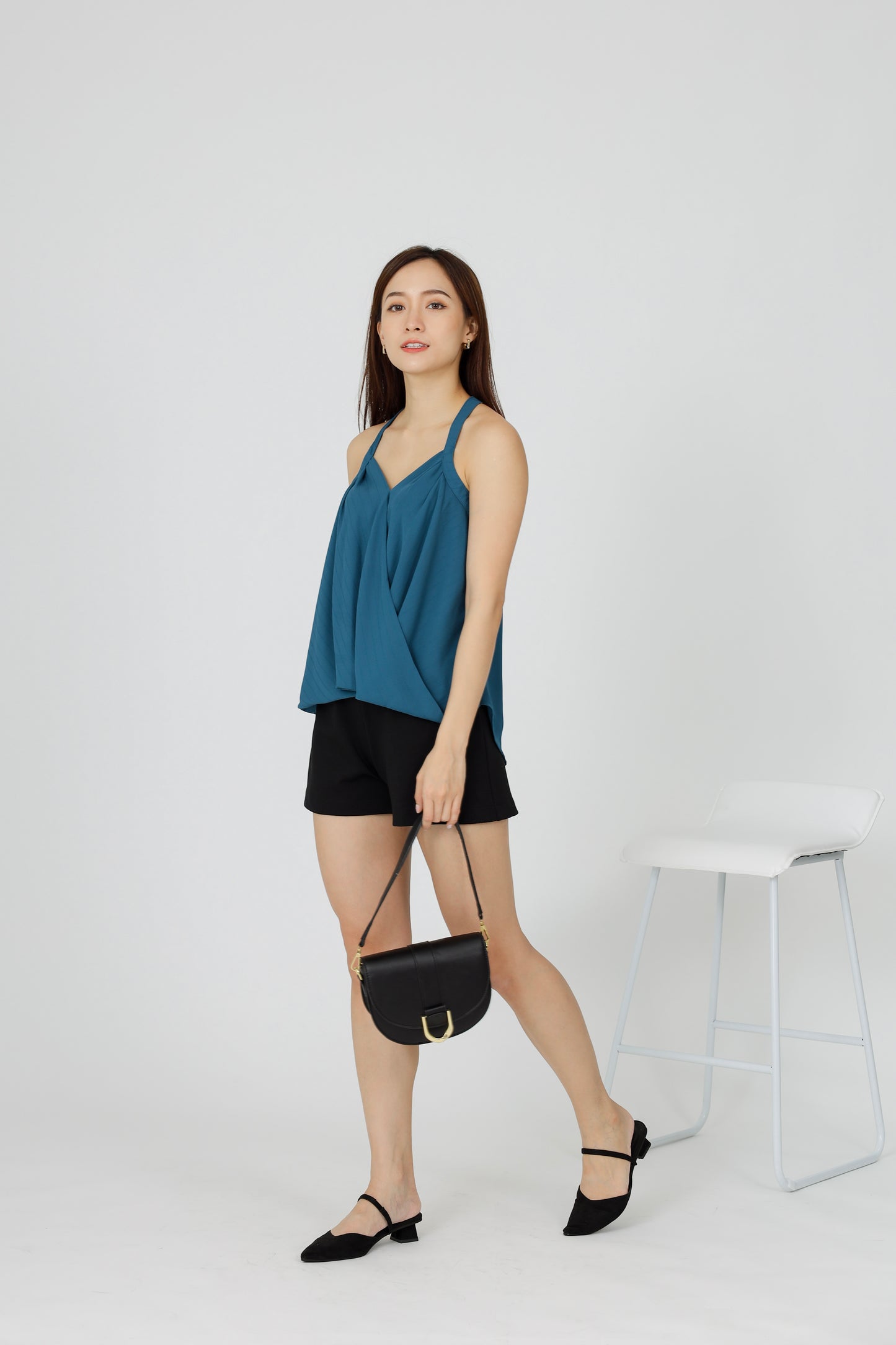 Layla Halter Neck Top - Teal