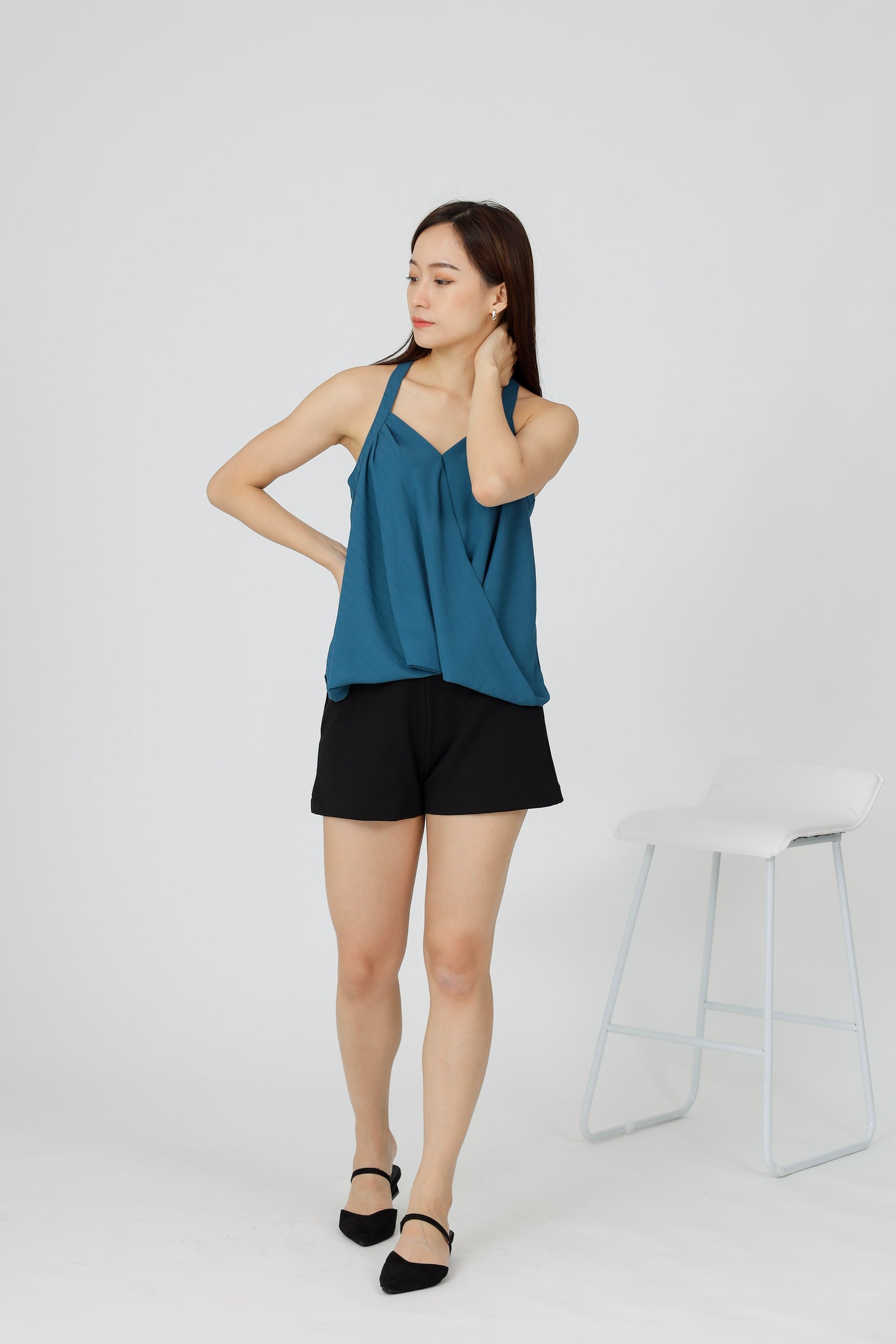 Layla Halter Neck Top - Teal
