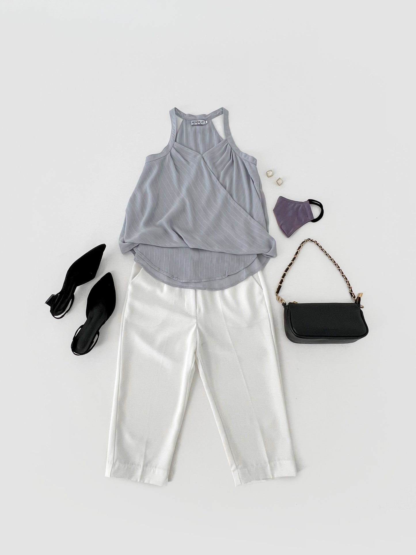 Layla Halter Neck Top - Grey