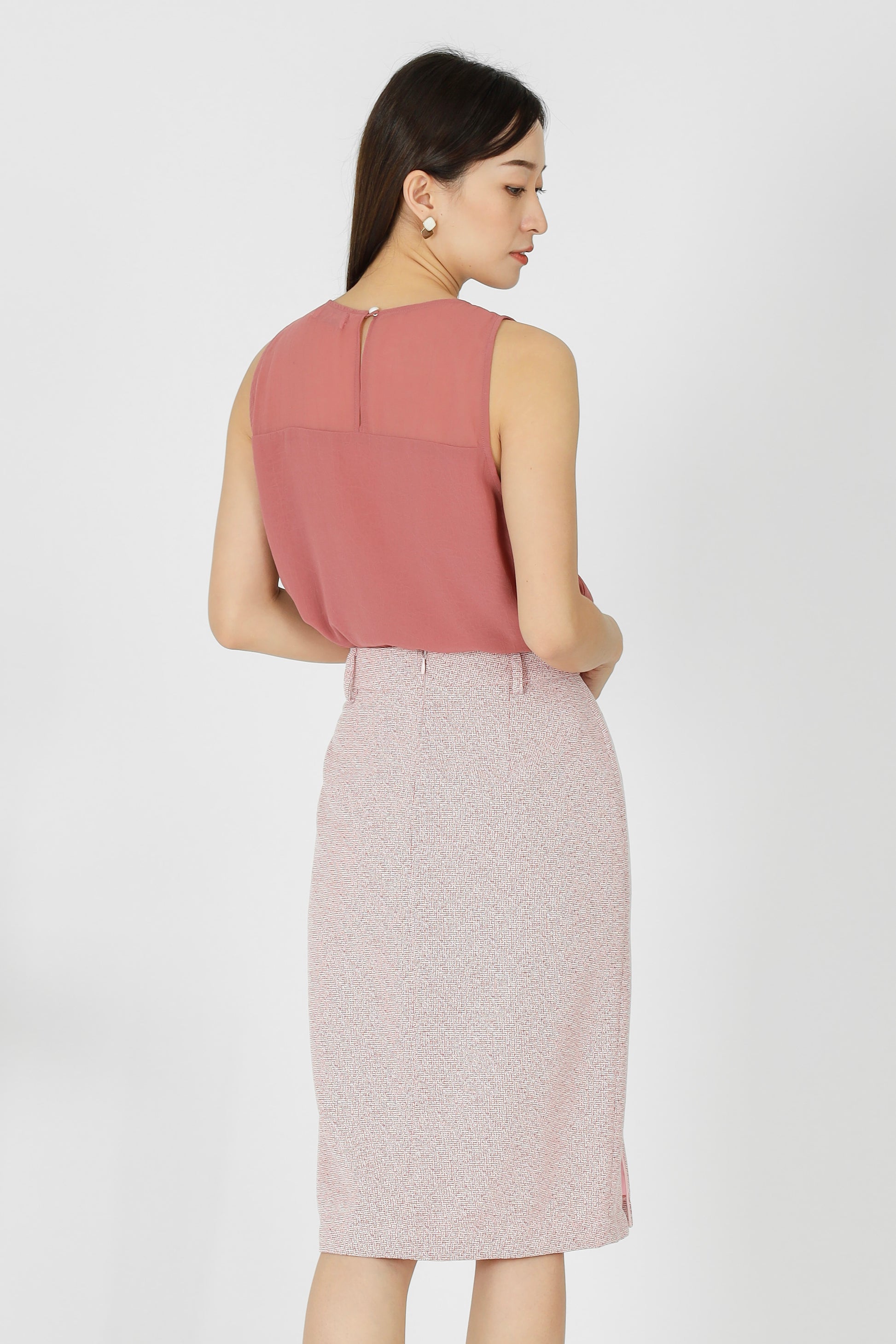 Marion Split Thigh Skirt - Pink