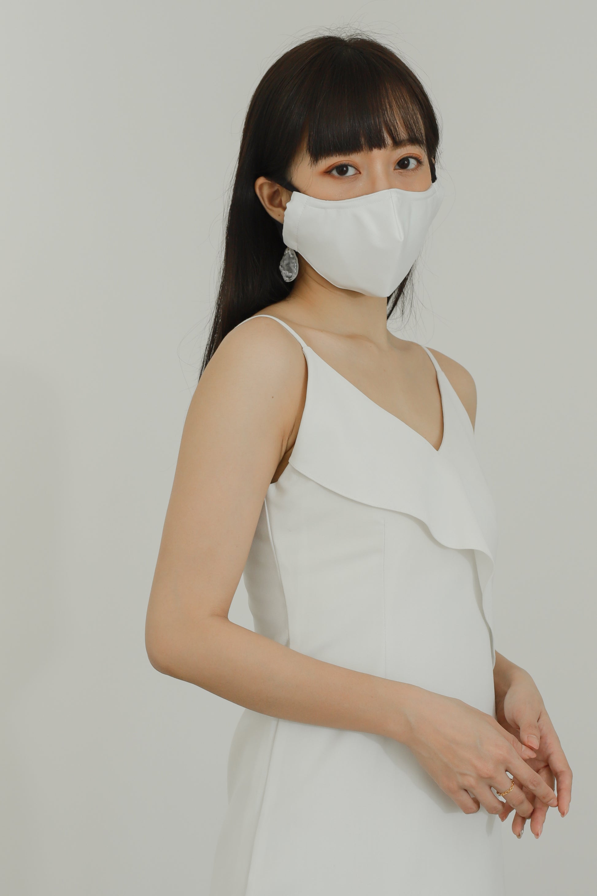 Azalea Ruffles Cami Dress - White