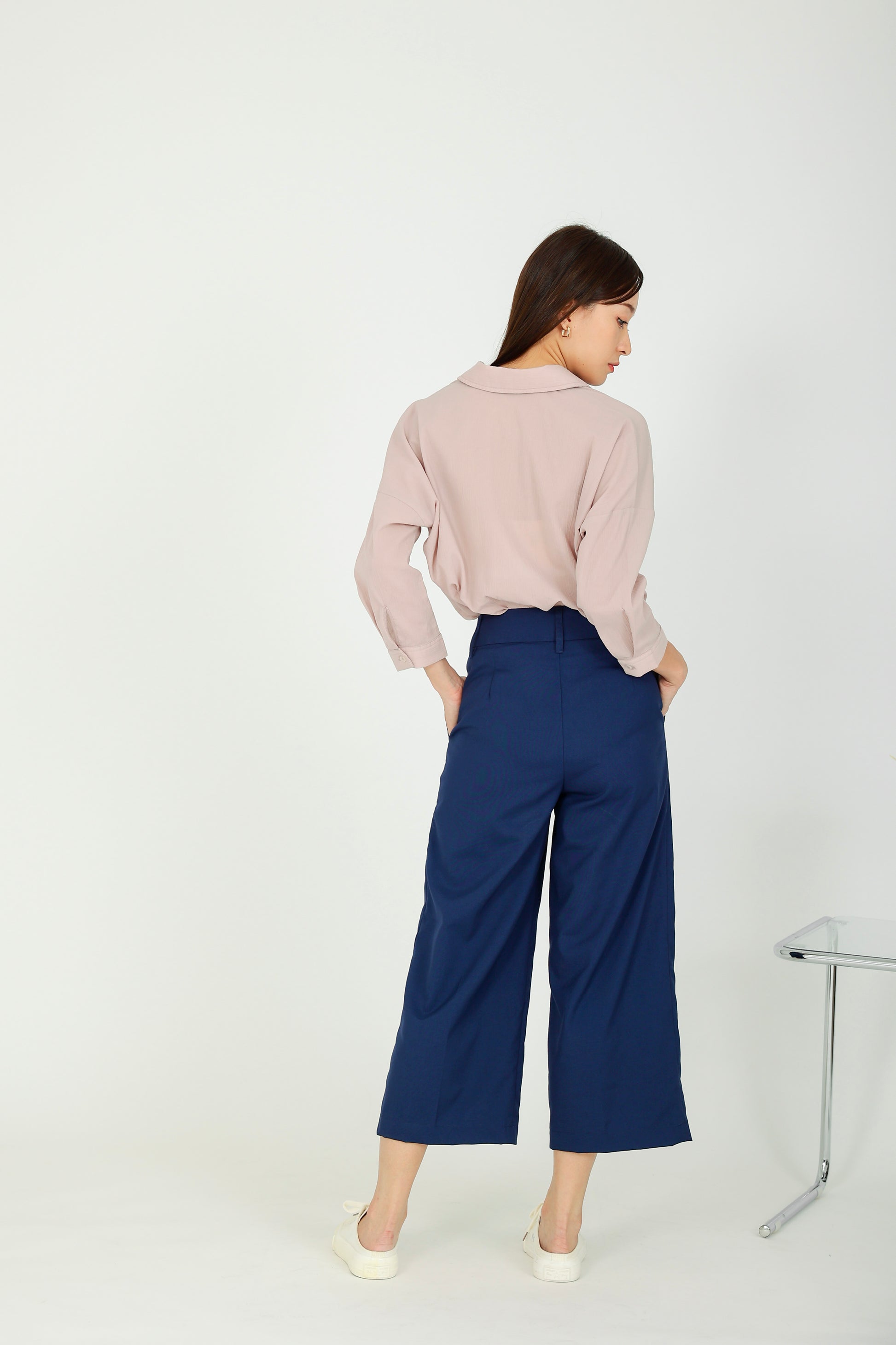 Maureen Textured Blouse - Dust Pink