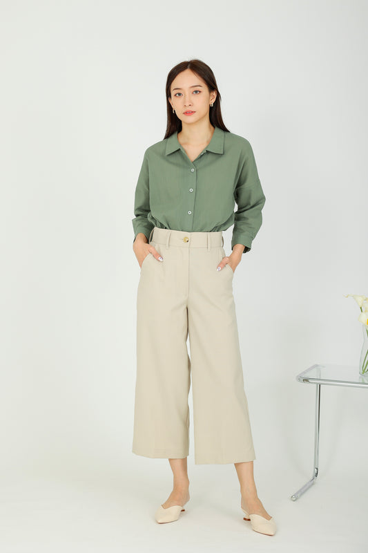 Maureen Textured Blouse - Sage