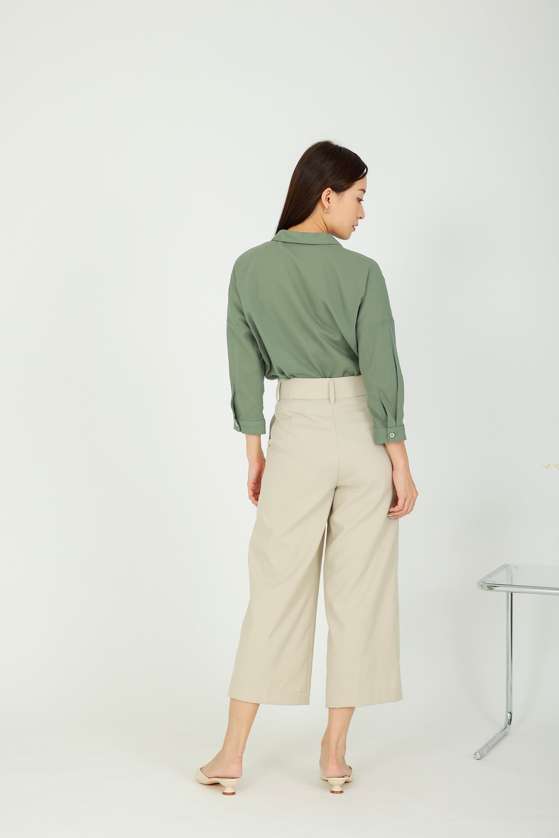 Maureen Textured Blouse - Sage