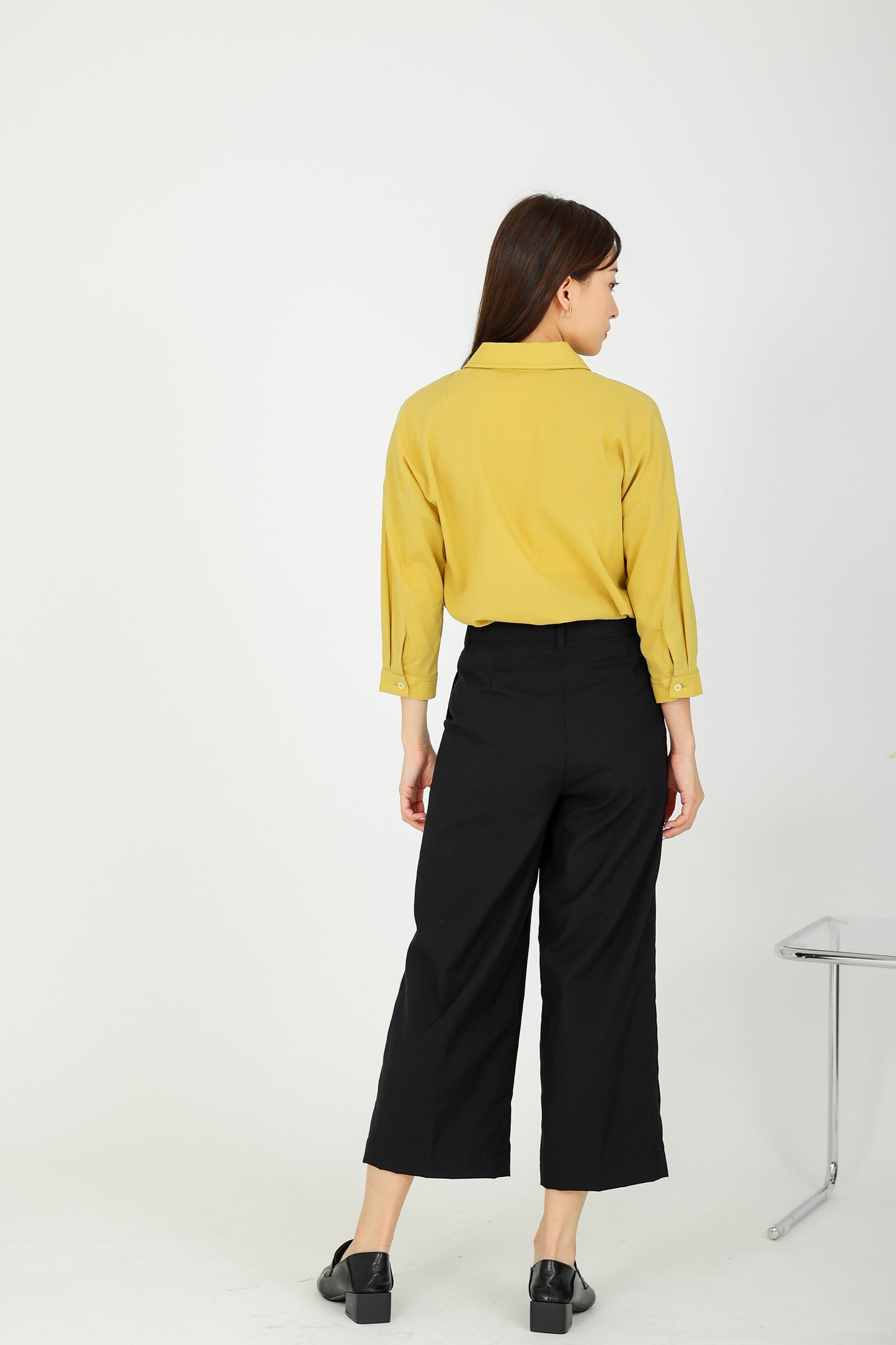 Maureen Textured Blouse - Mustard